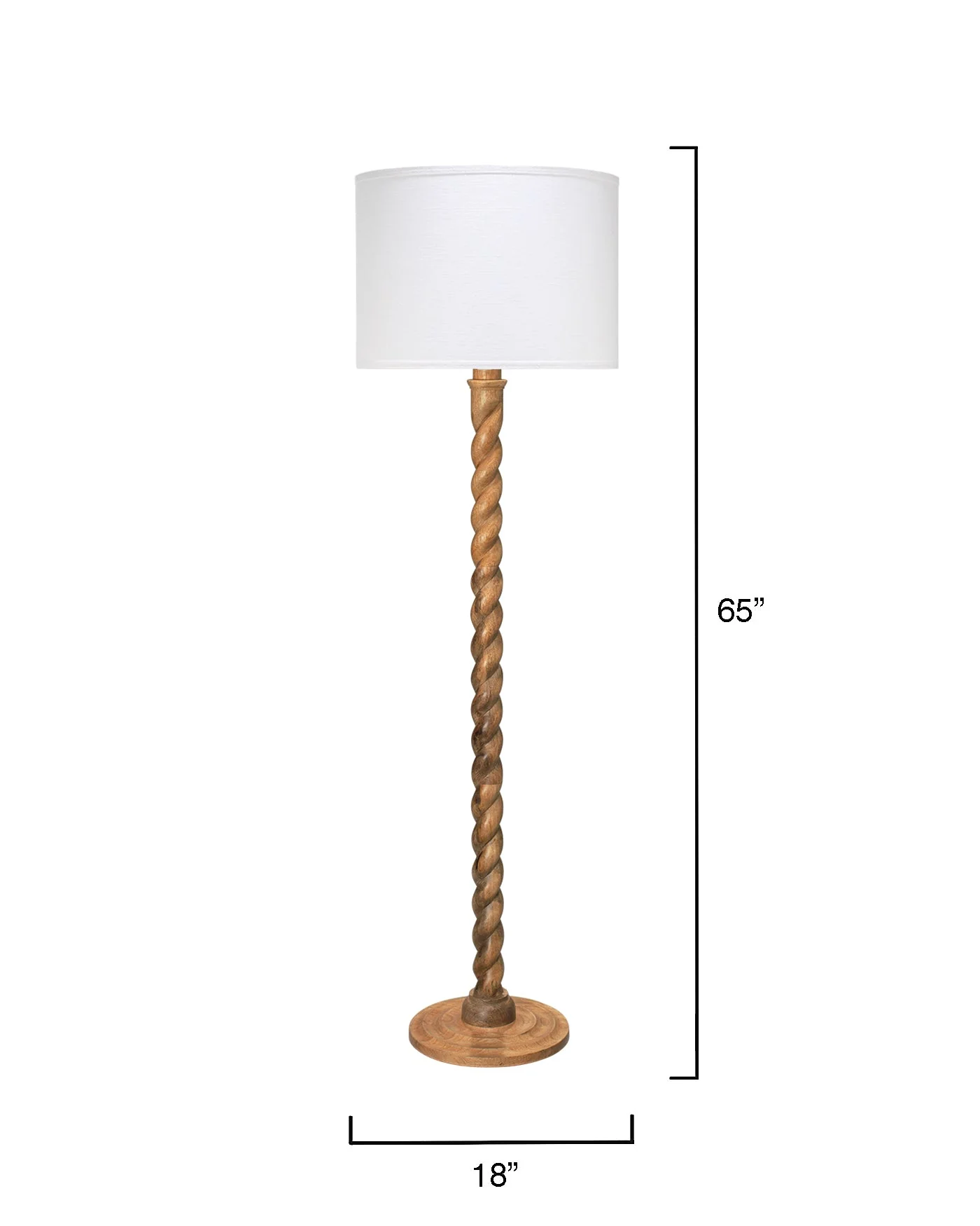 Barley Twist Floor Lamp Brown - Image 4