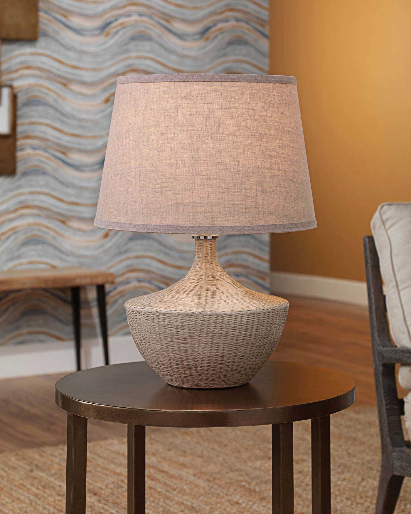 Basketweave Table Lamp - Image 2