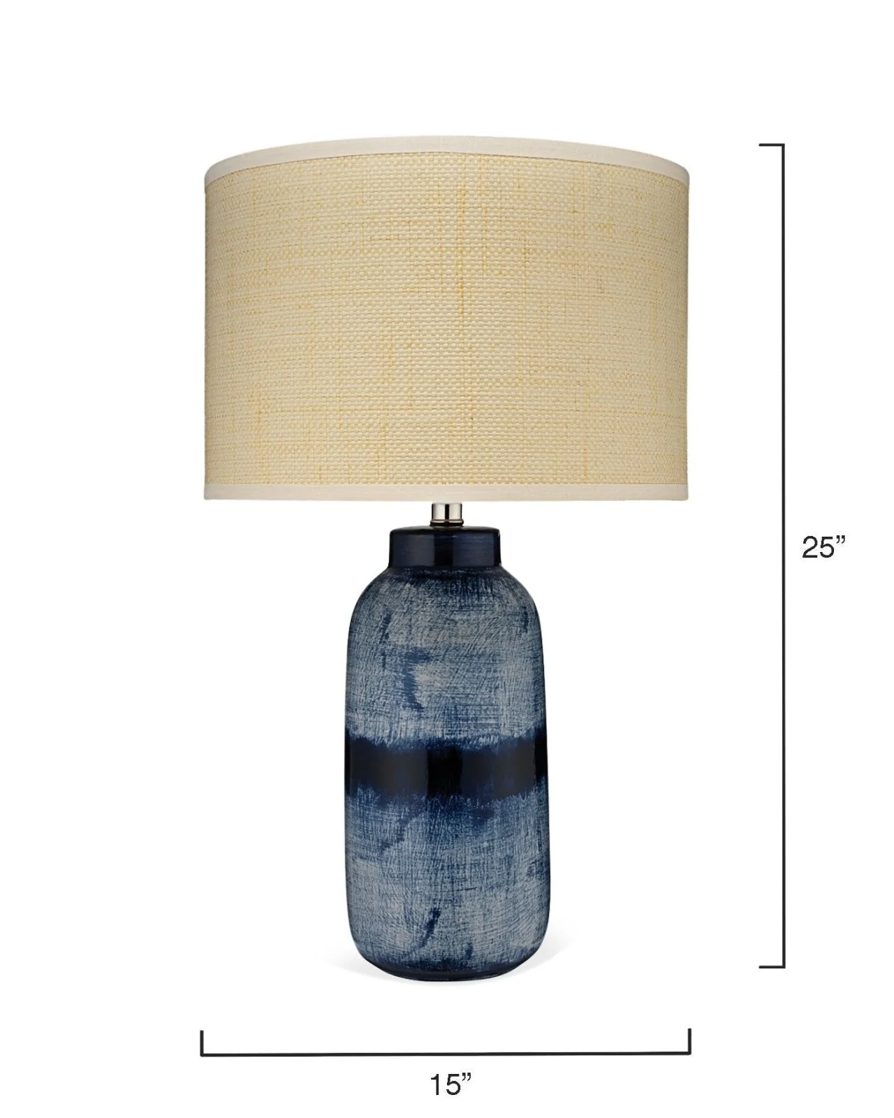 Batik Table Lamp Blue and Cream - Large - Image 4