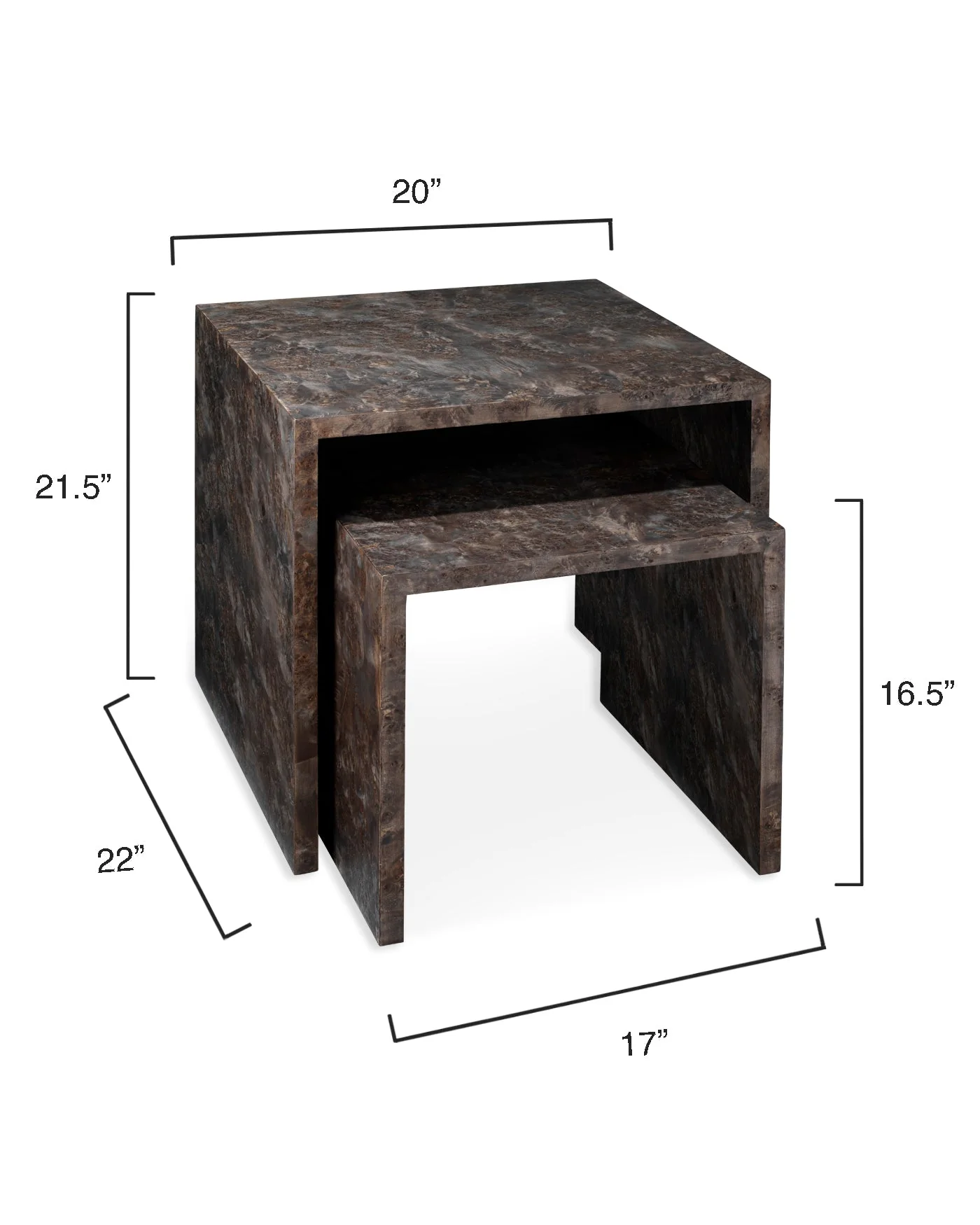 Bedford Nesting Tables Charcoal (Set Of 2) - Image 4