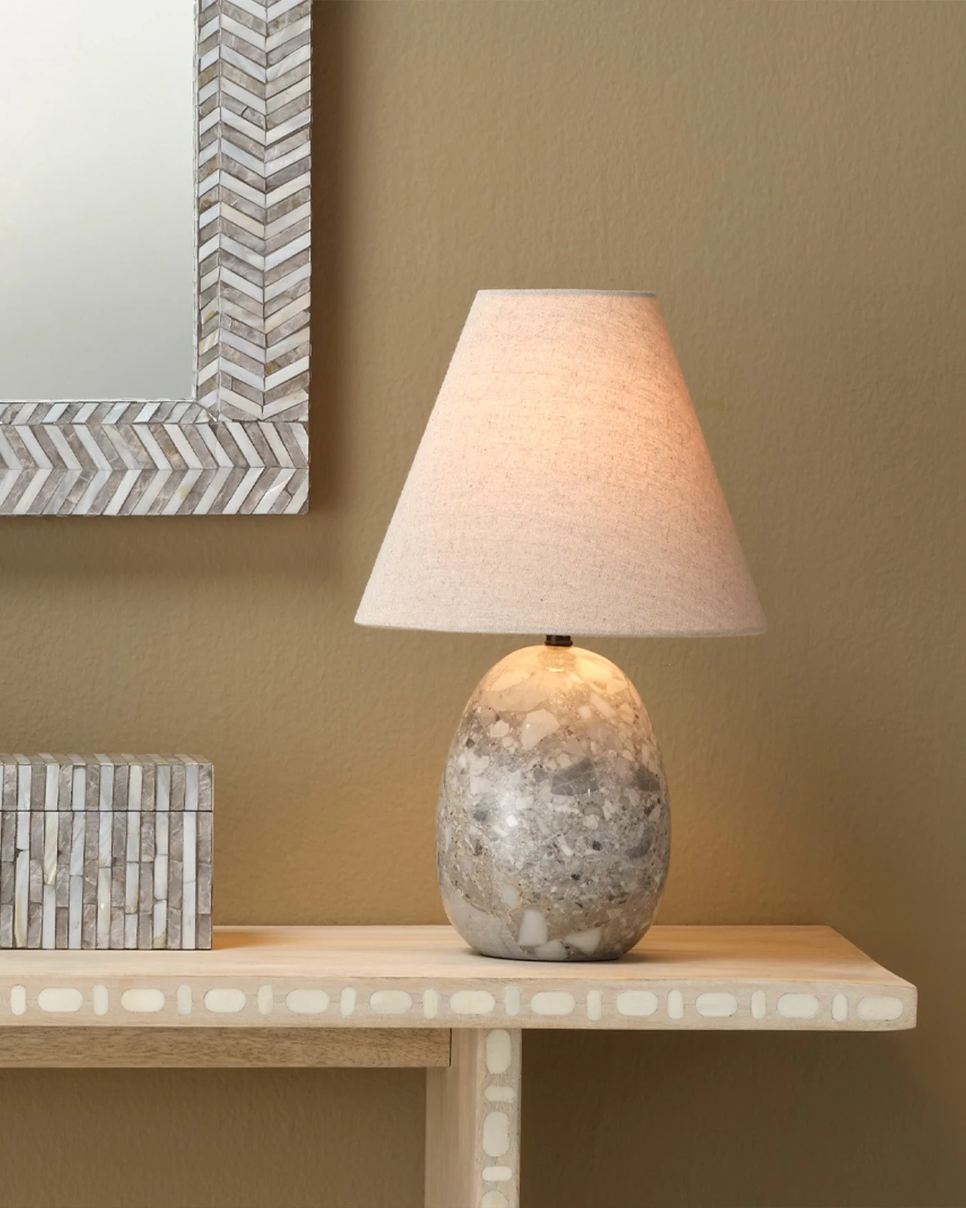Capsule Table Lamp - Travertine - Image 2