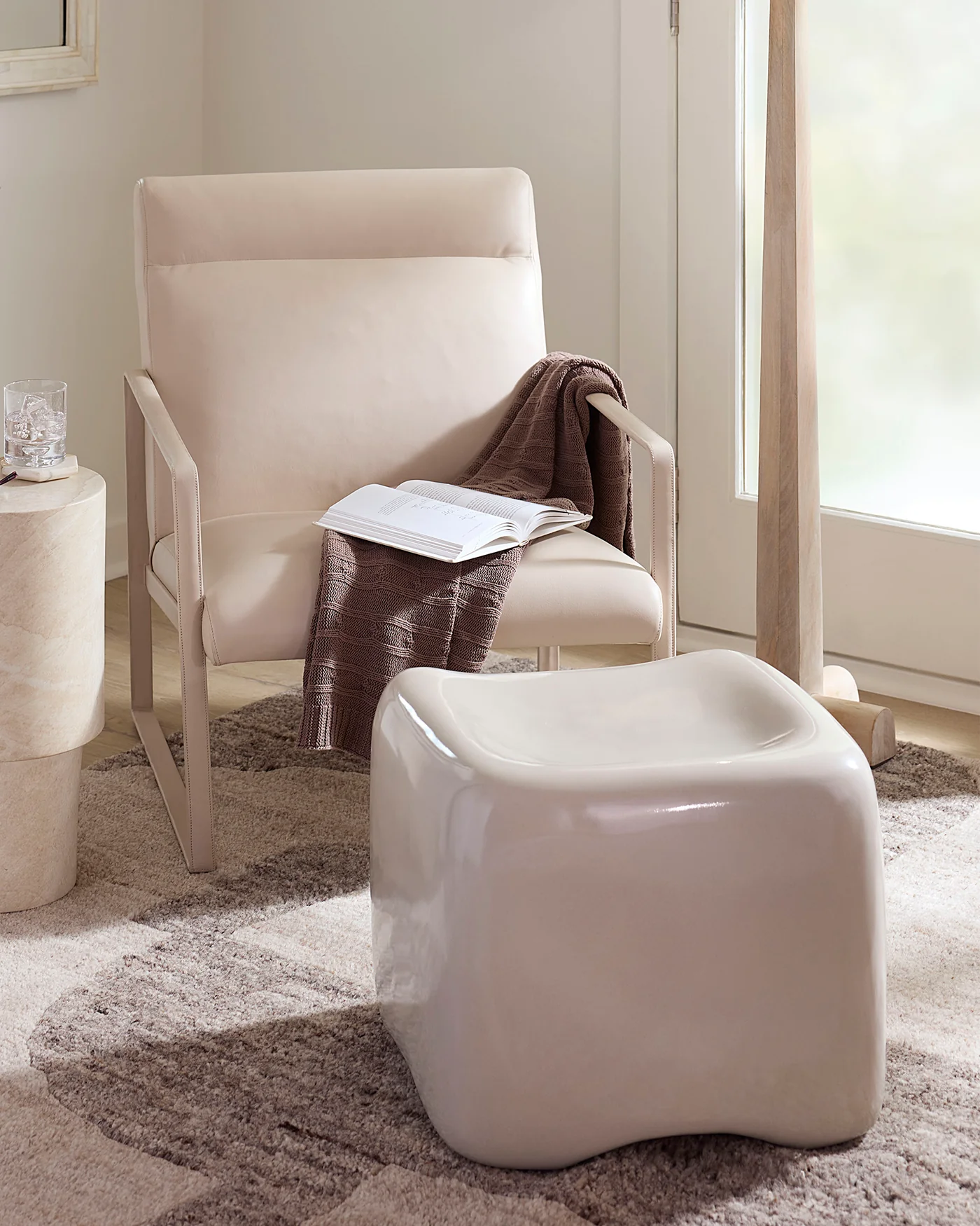Cushion Concrete Stool - Image 2