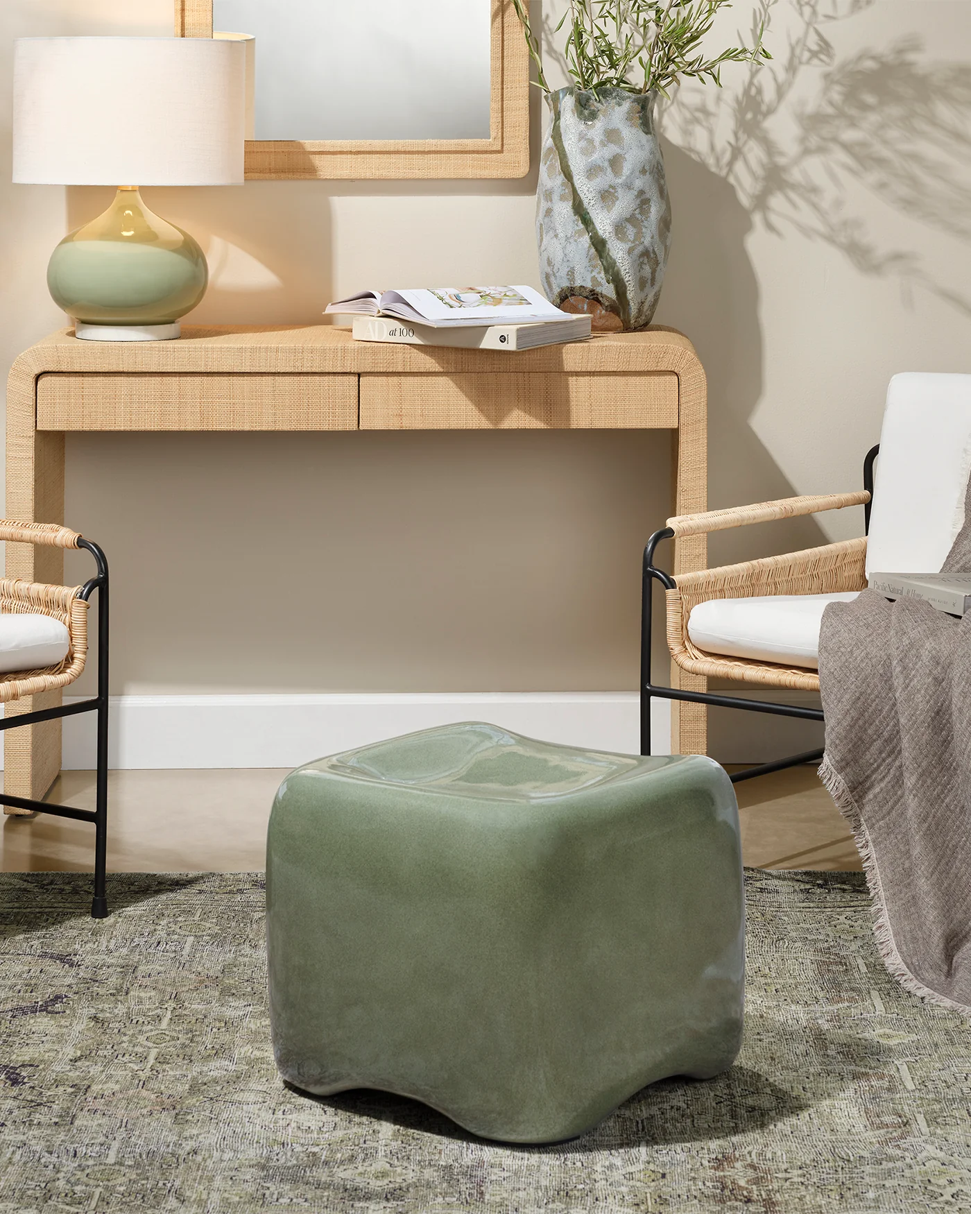 Cushion Concrete Stool - Image 2