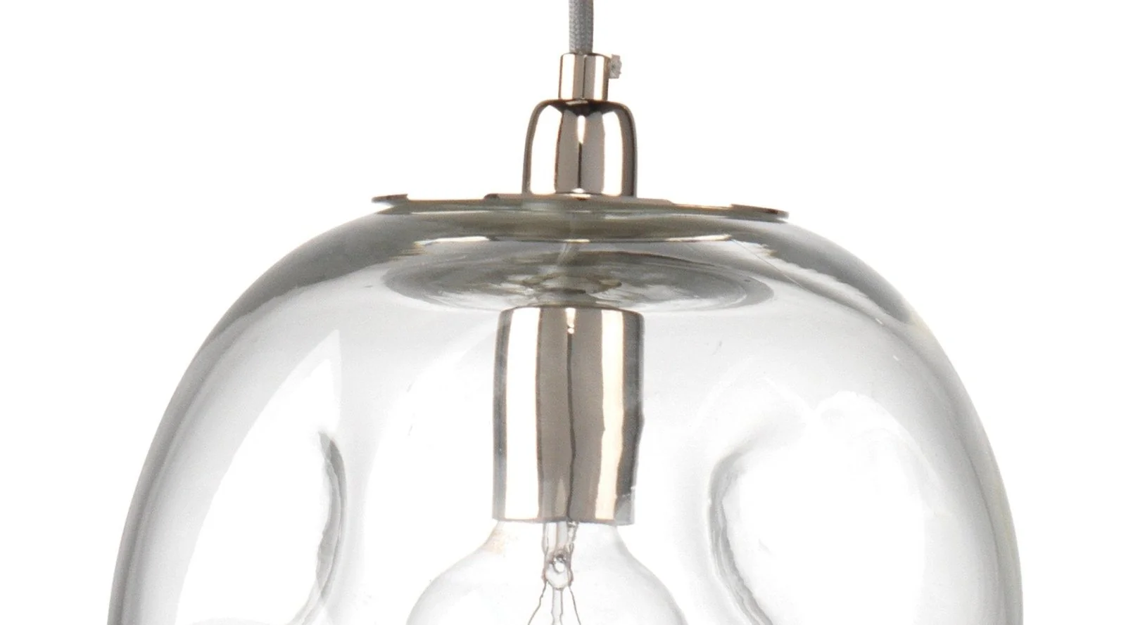 Dimpled Glass Pendant Clear - Image 7