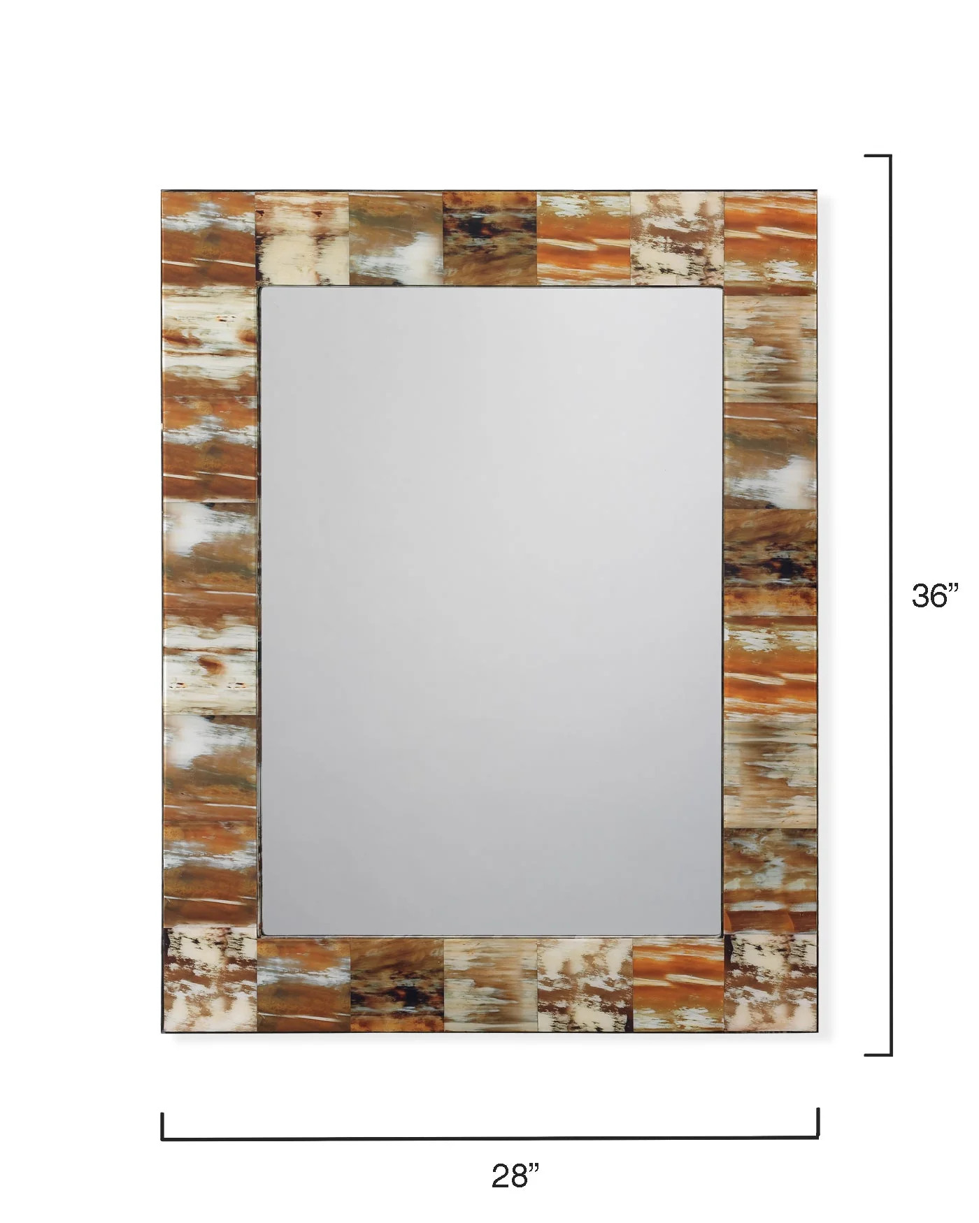 Faux Horn Rectangular Mirror - Image 4