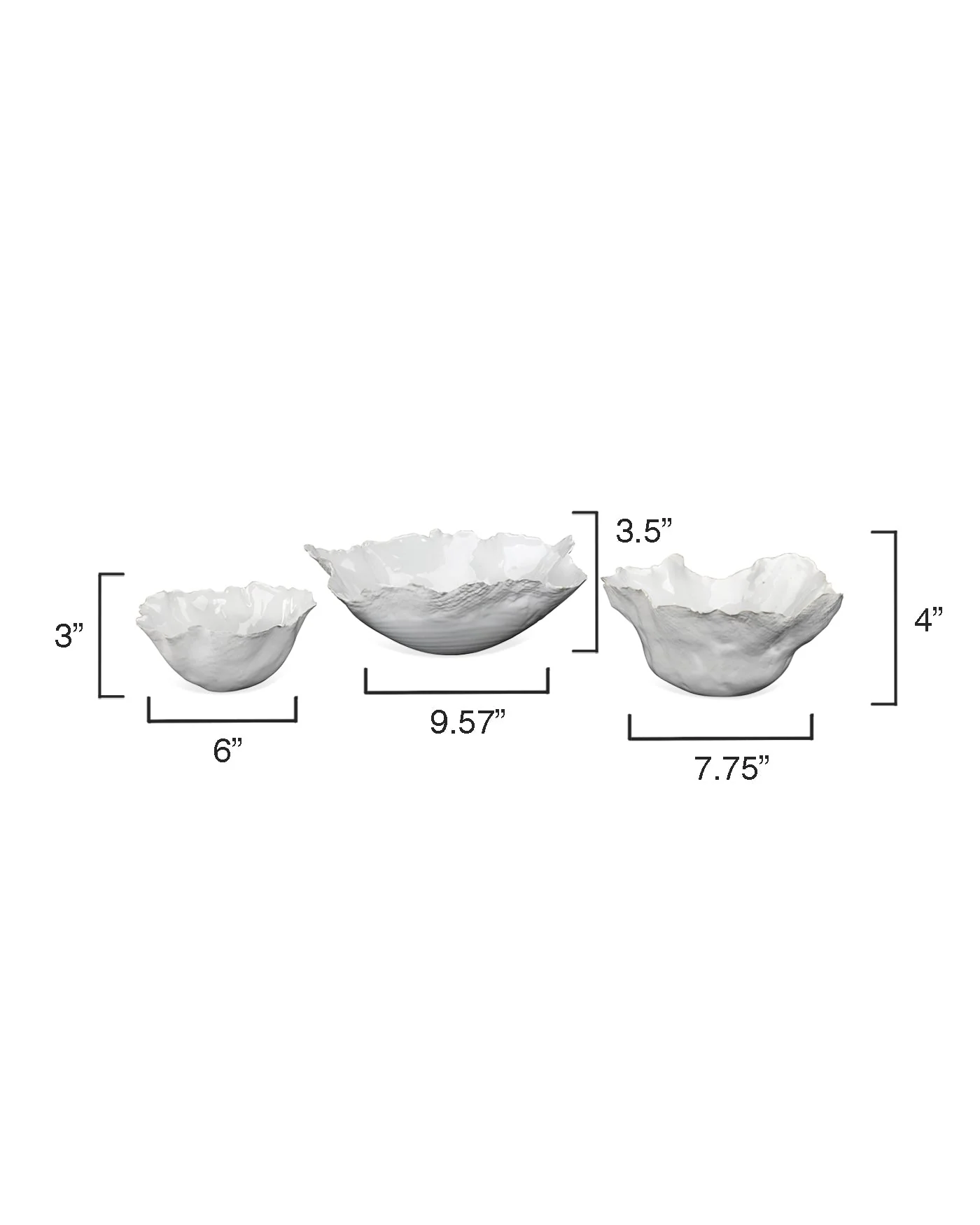 Fleur Bowls - Set of 3 - Image 4