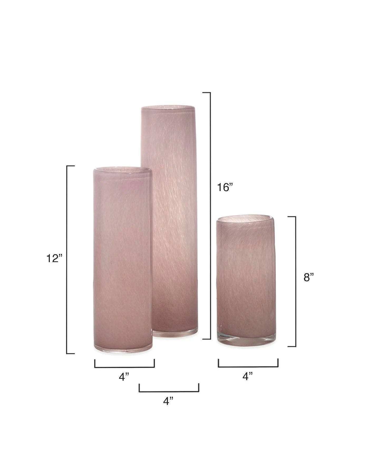 Gwendolyn Hand Blown Vases (Set Of 3) - Pink - Image 8