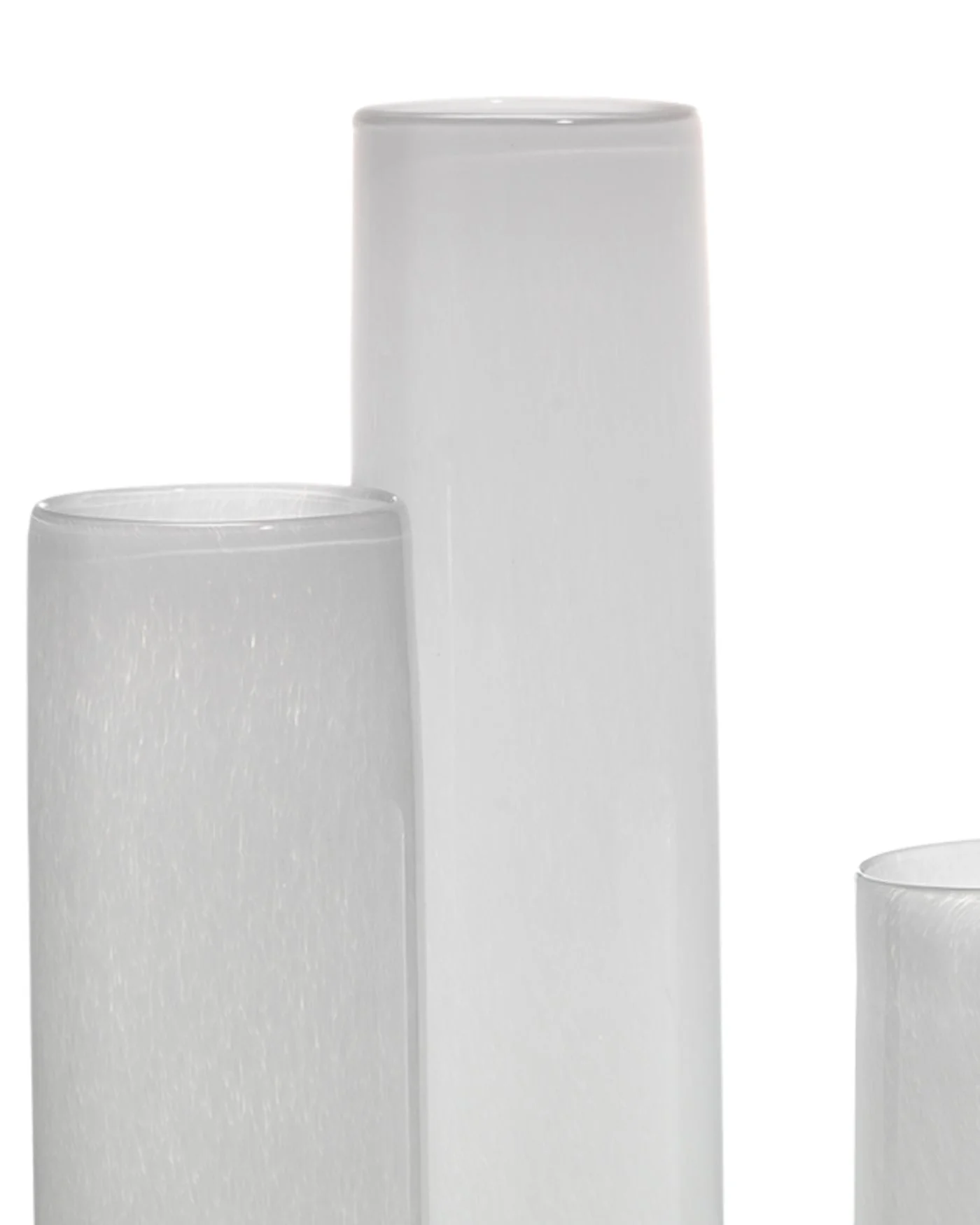 Gwendolyn Hand Blown Vases (Set Of 3) - White - Image 7
