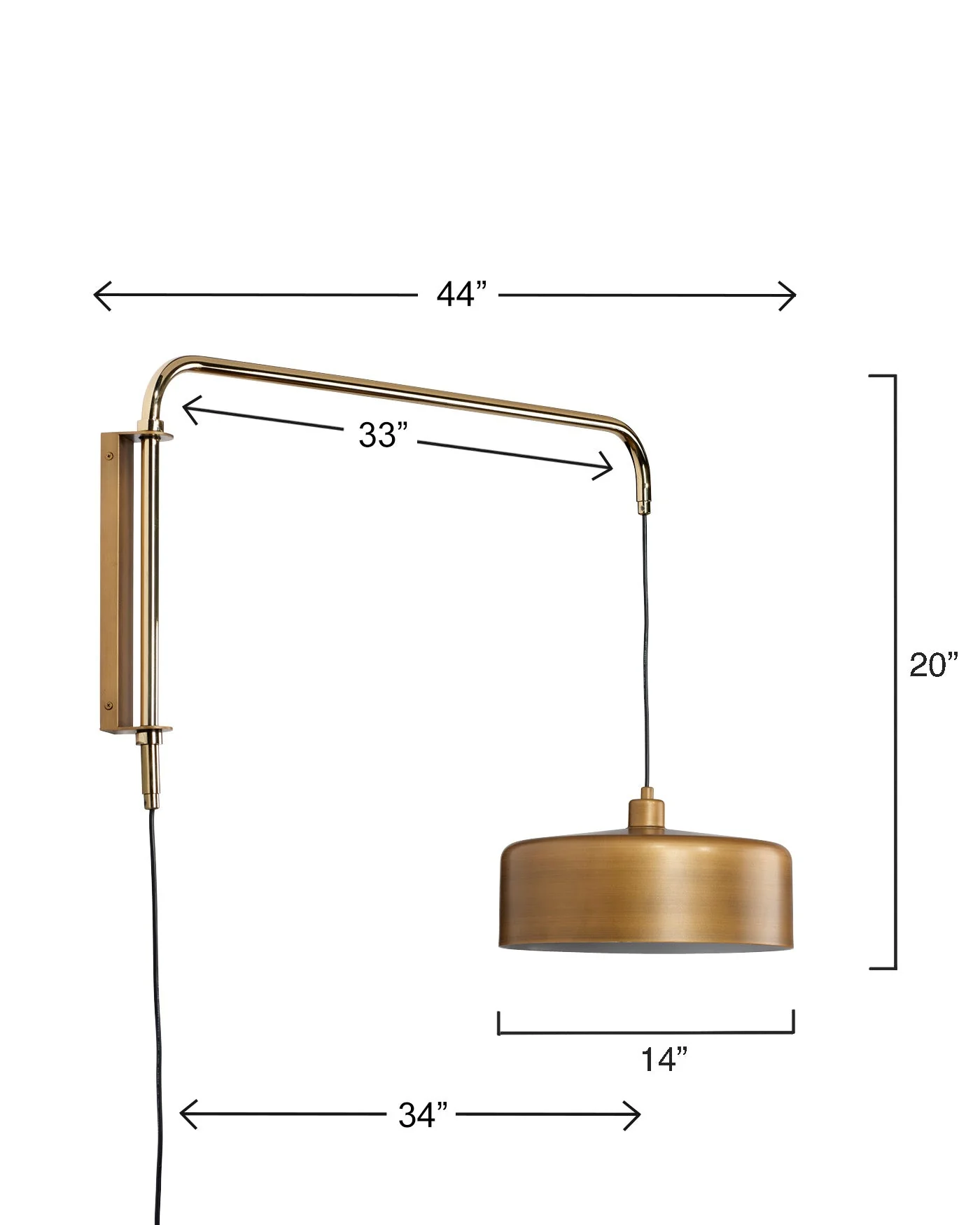 Jeno Swing Arm Wall Sconce - Image 12