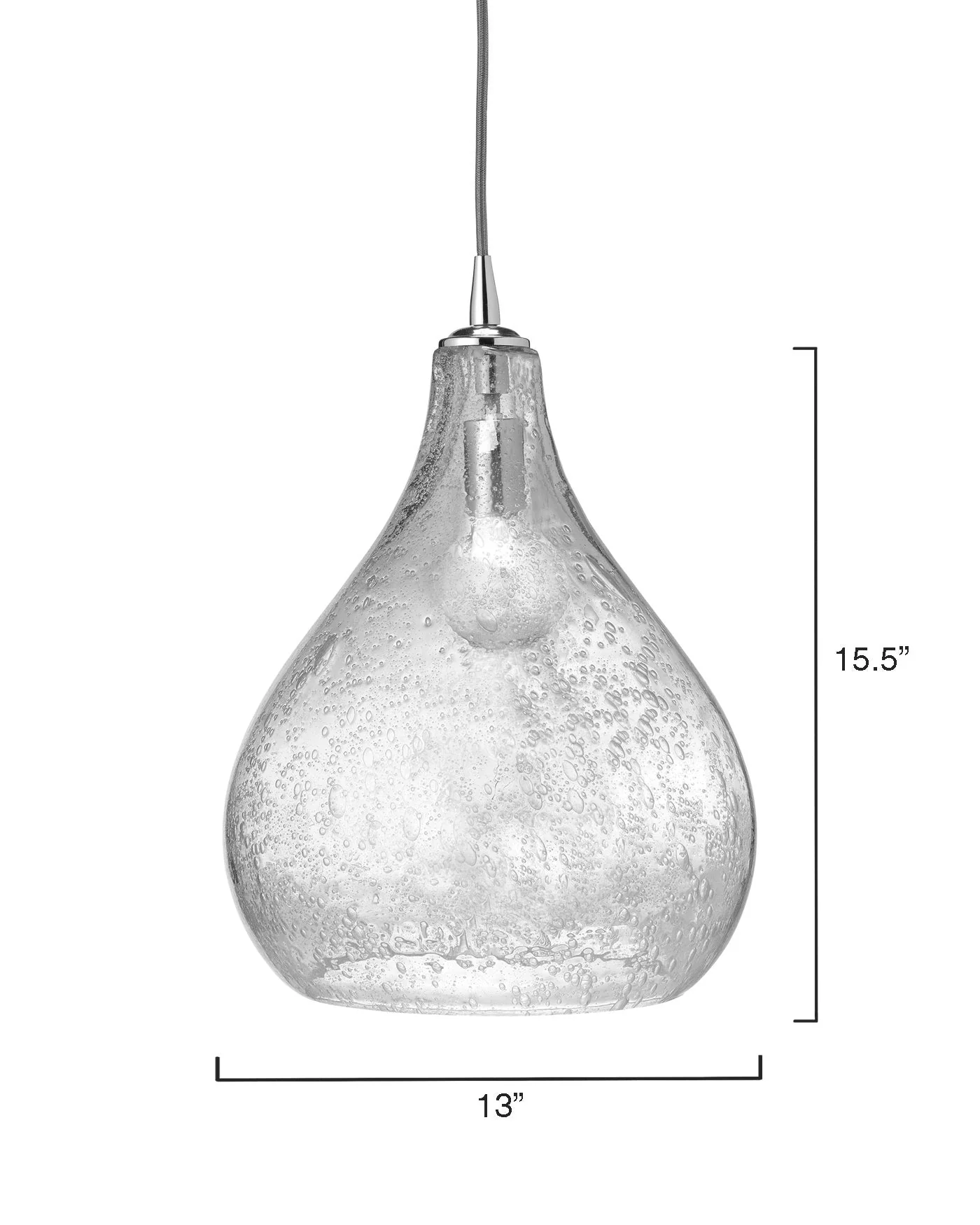 Large Curved Pendant - Clear - Image 4