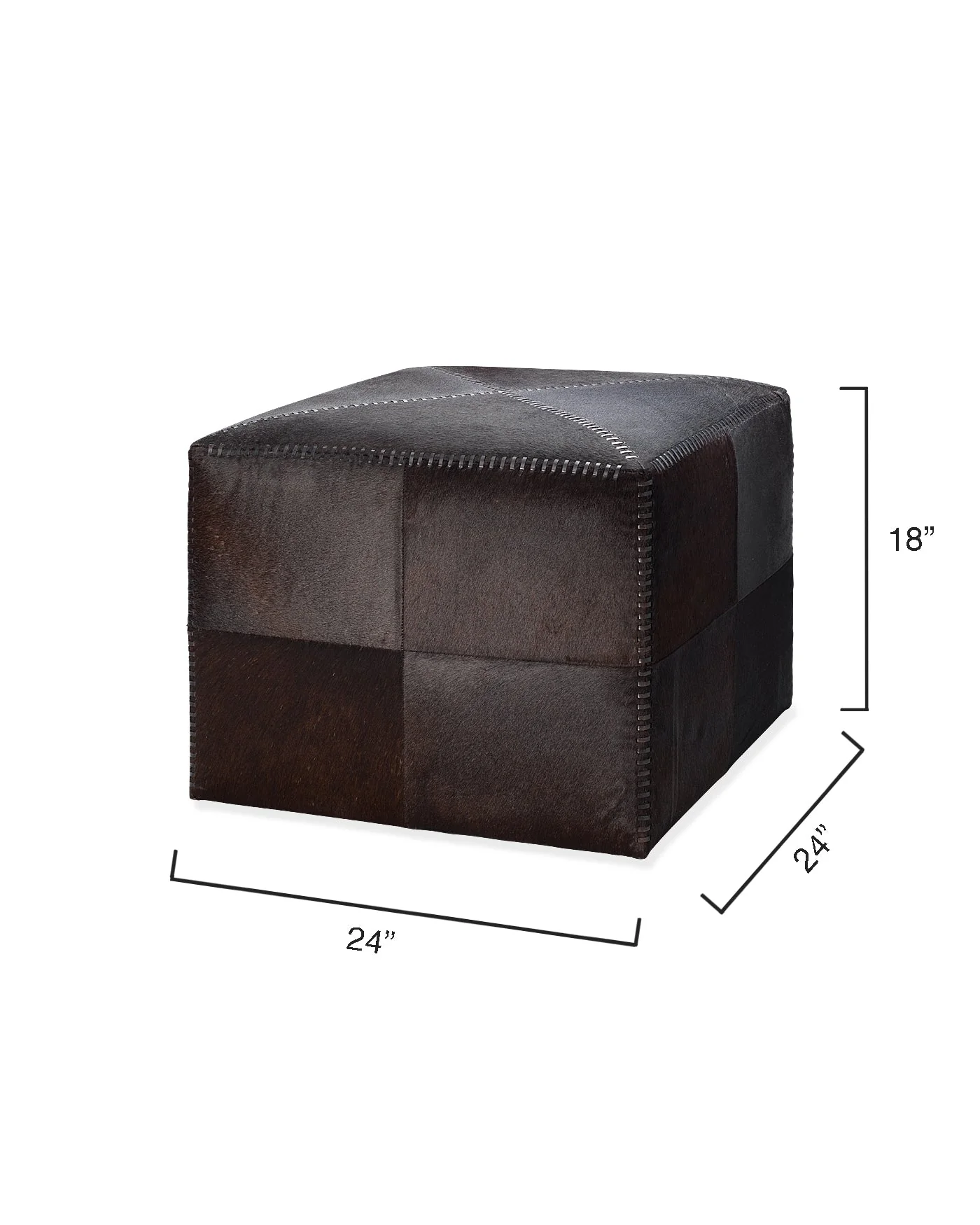 Large Ottoman Espresso Hide - Image 5