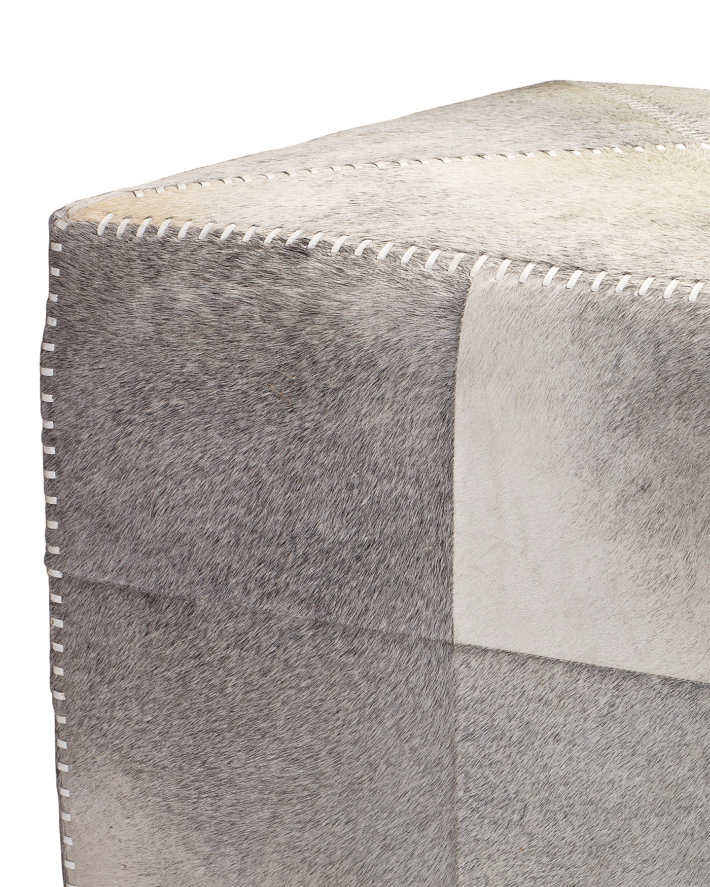 Large Ottoman Grey Hide - Image 3