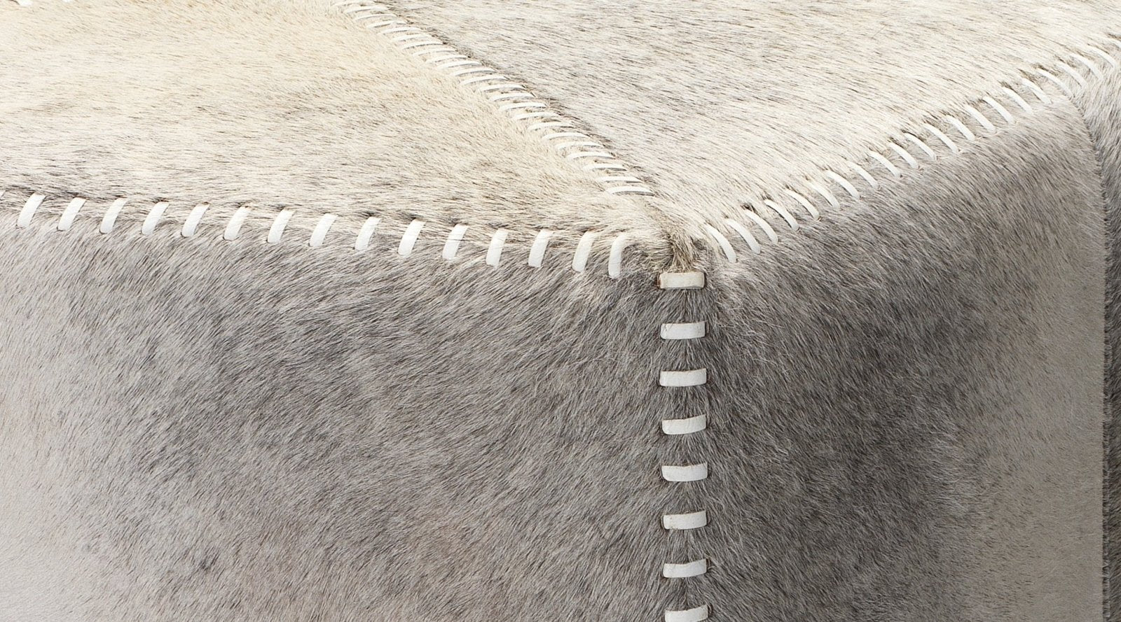 Large Ottoman Grey Hide - Image 6