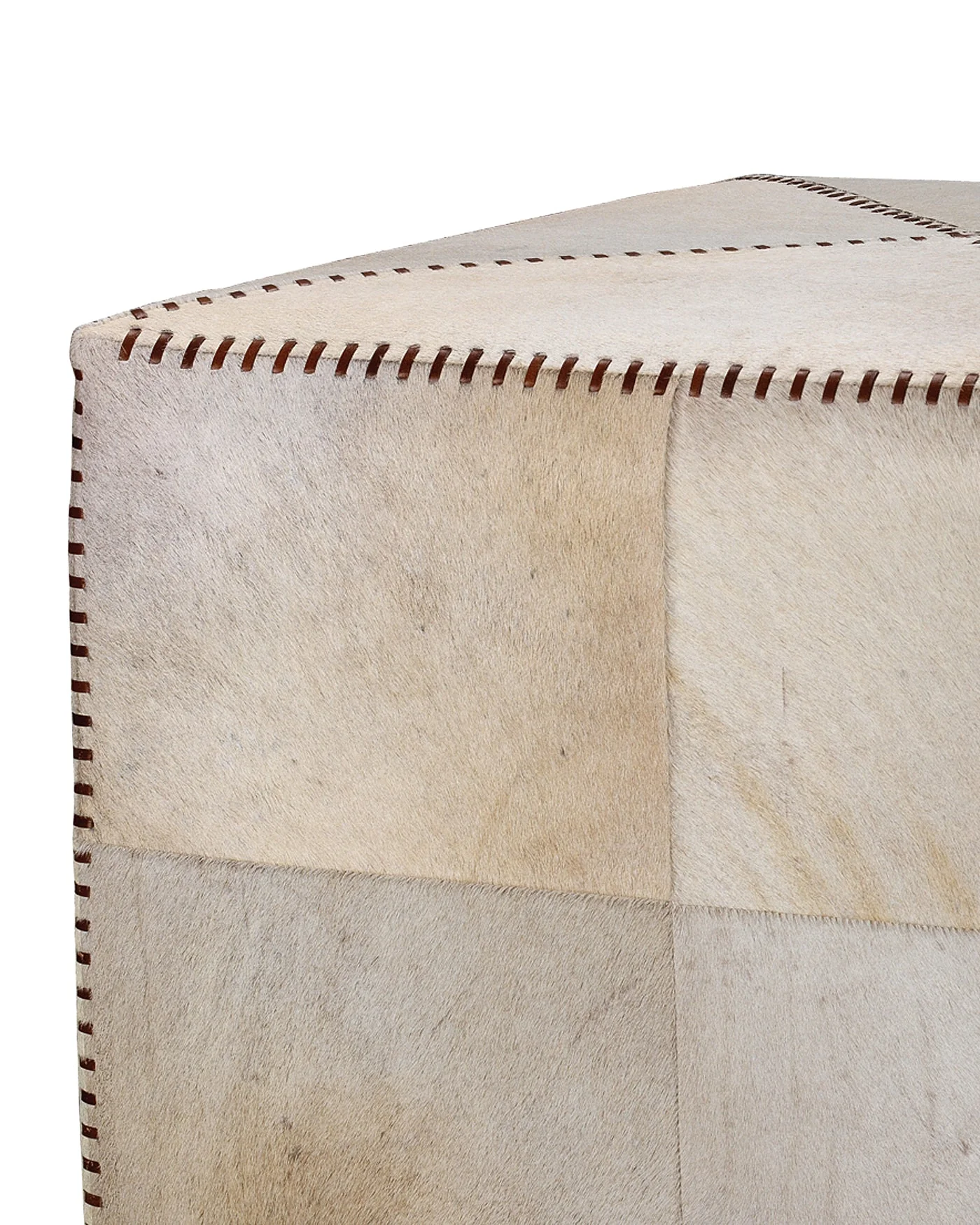 Large Ottoman White Hide - Image 3
