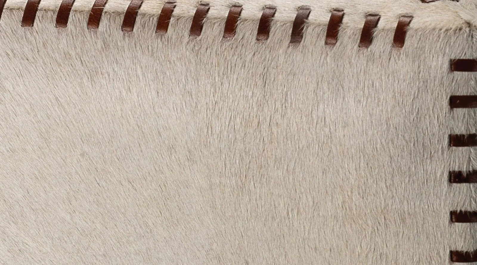 Large Ottoman White Hide - Image 5
