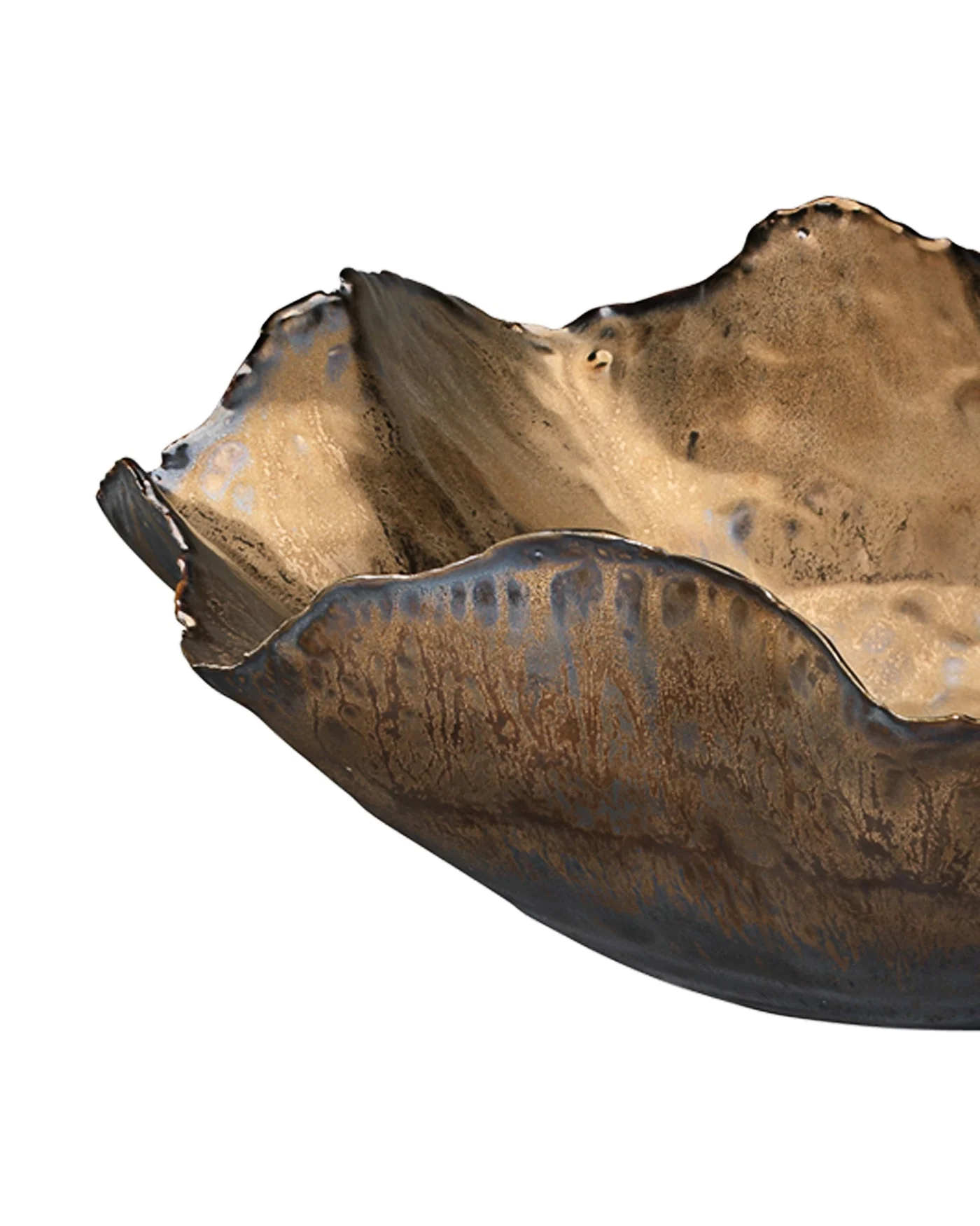 Large Peony Bowl Gold - Image 3