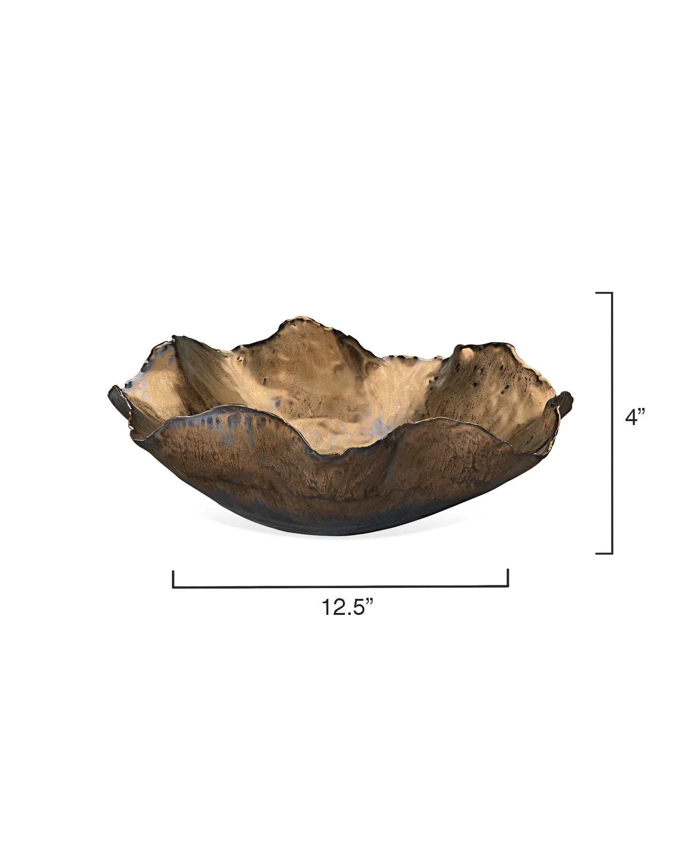 Large Peony Bowl Gold - Image 4