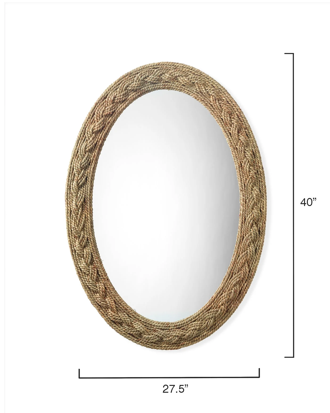 Lark Braided Oval Mirror - Image 4