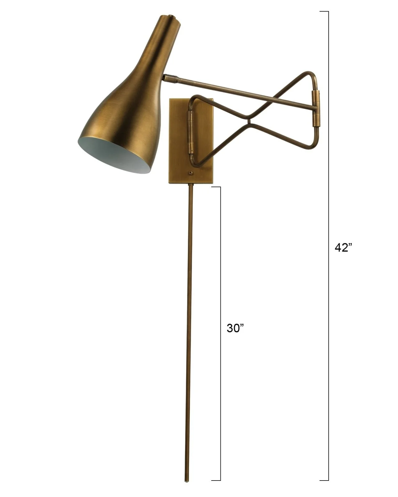 Lenz Swing Arm Sconce - Brass - Image 6