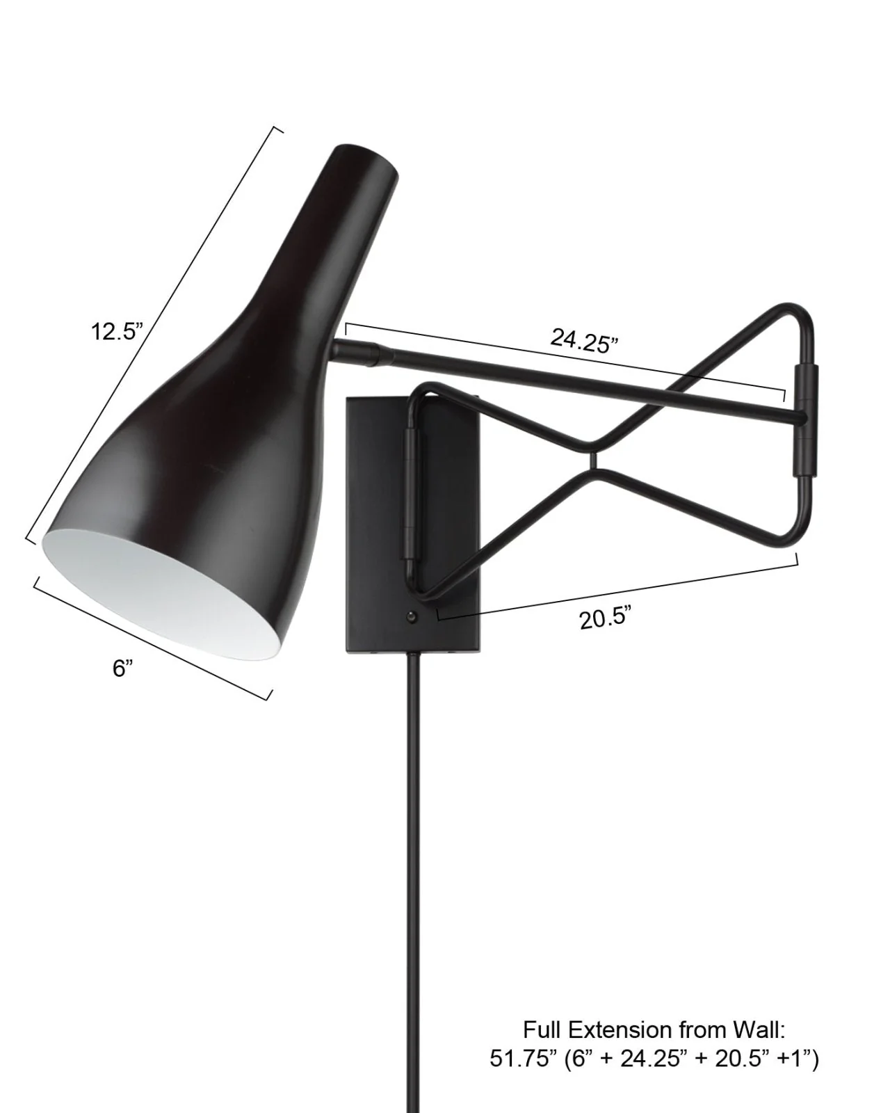 Lenz Swing Arm Sconce - Bronze - Image 7