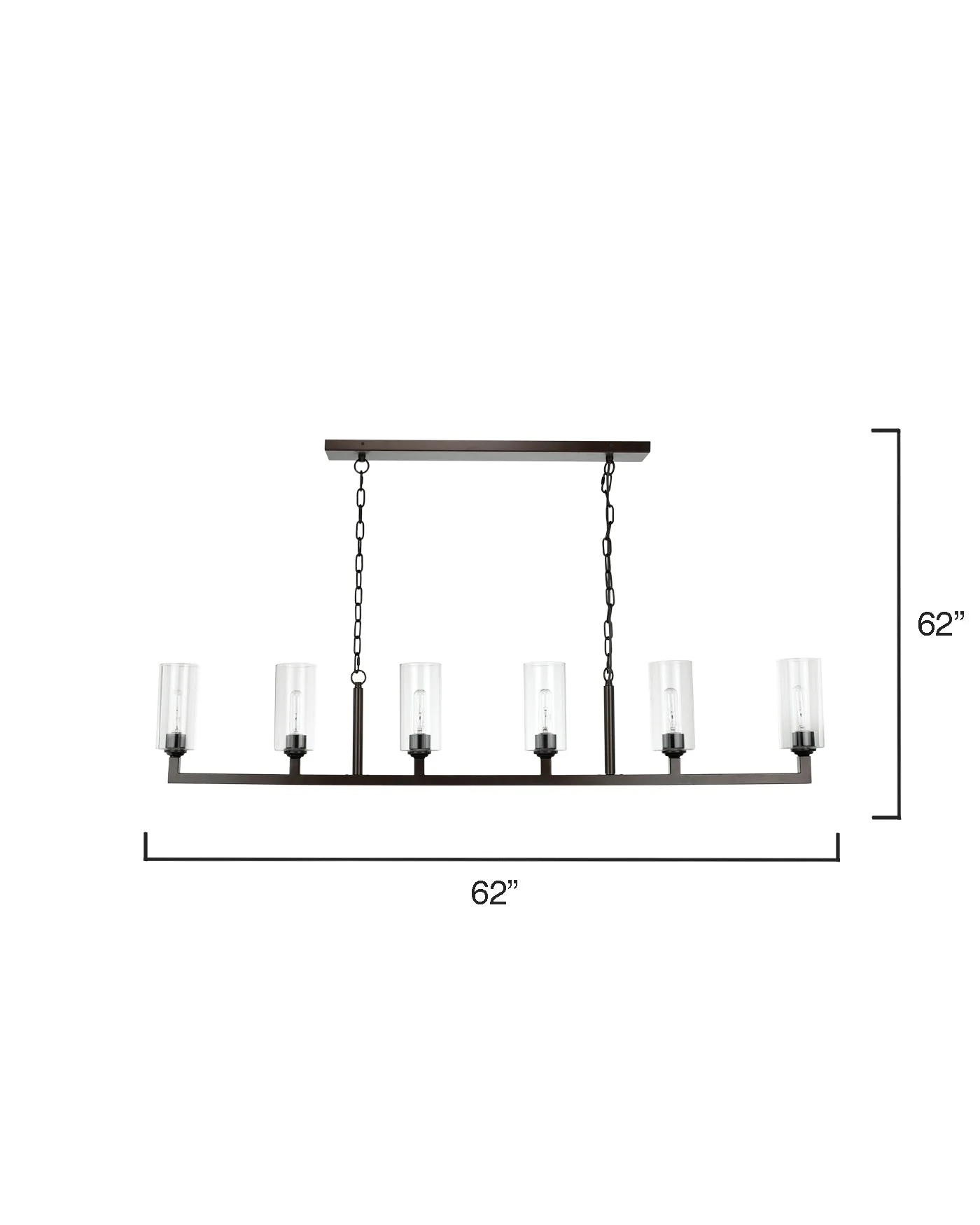Linear 6-Light Chandelier - Image 5