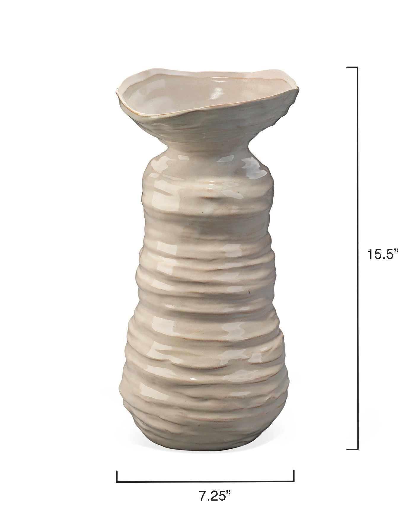 Marine Vase Pearl Cream - Large - Image 4