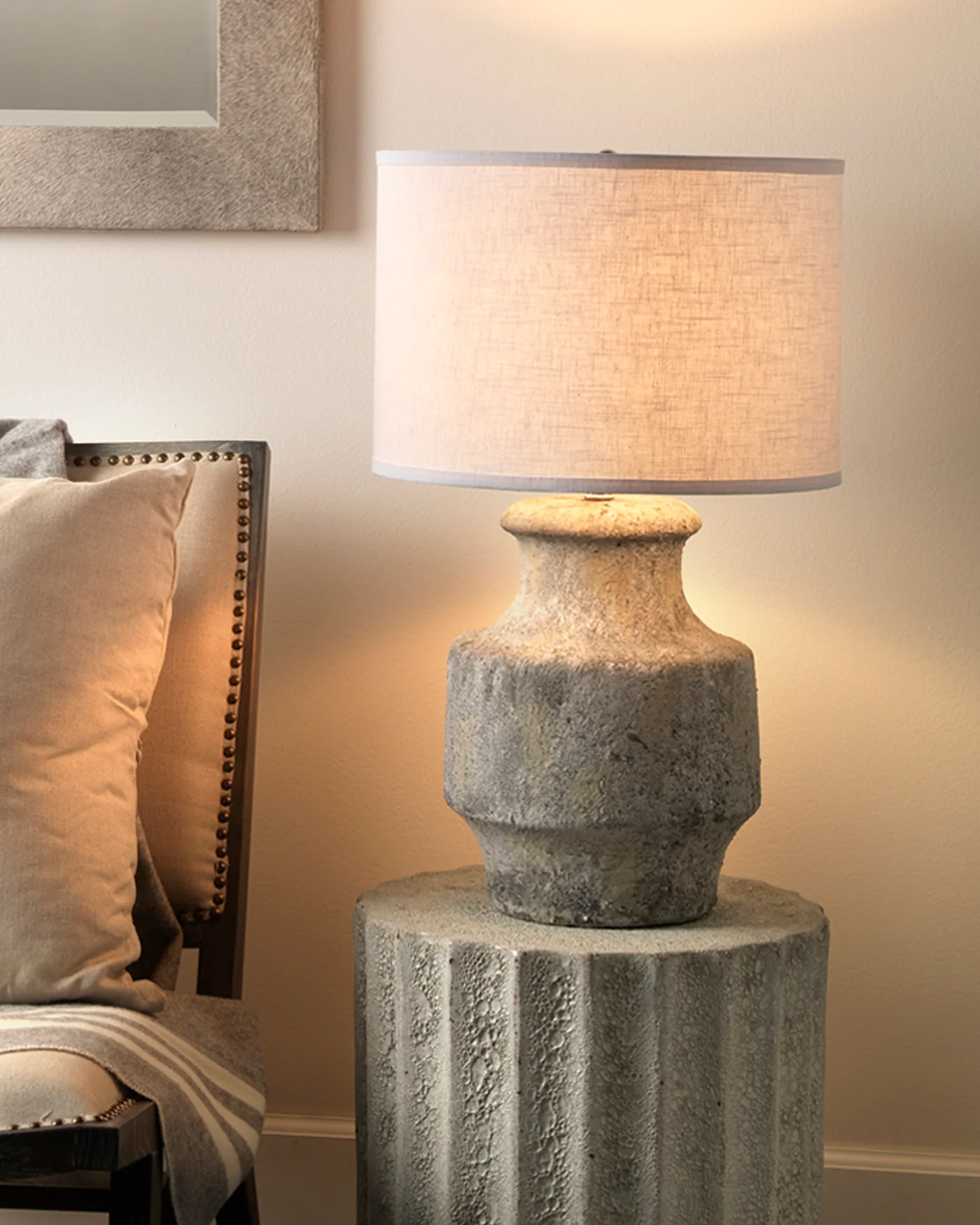 Masonry Table Lamp - Grey - Image 6