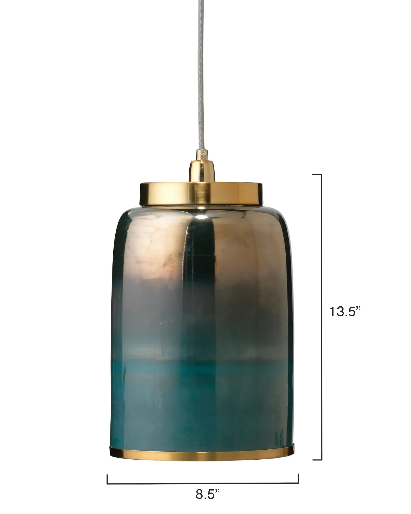 Medium Vapor Pendant - Aqua - Image 5