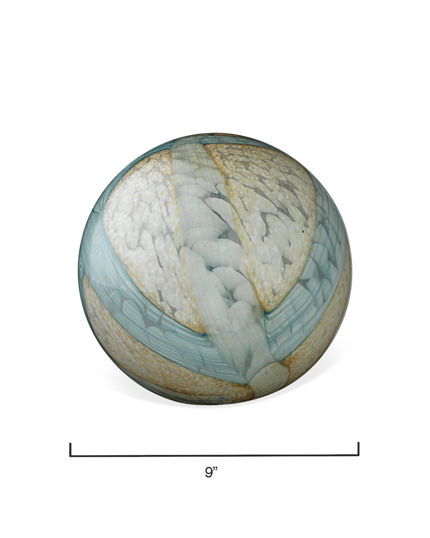 Pale Blue Cosmos Glass Spheres (Set Of 2) - Image 4