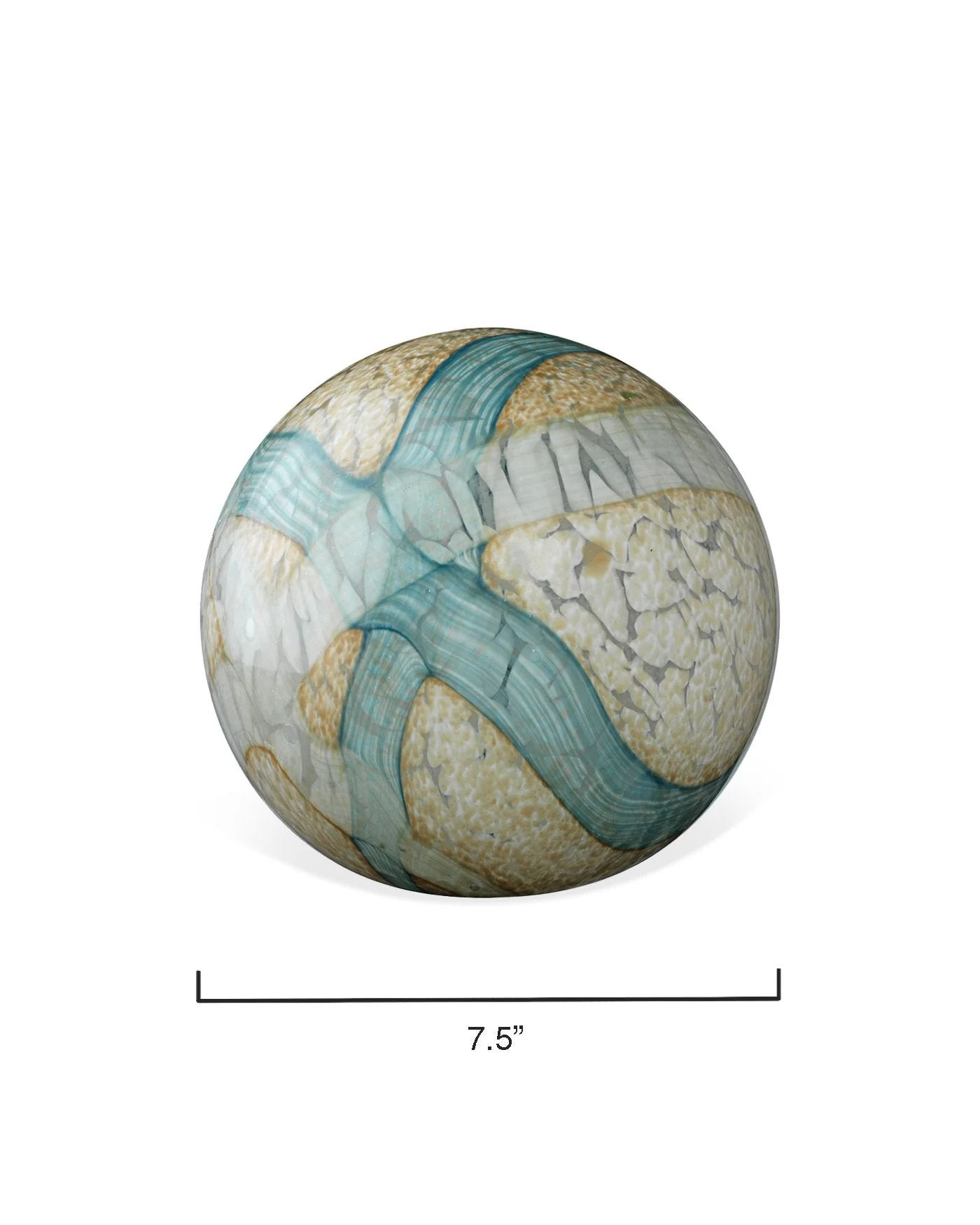 Pale Blue Cosmos Glass Spheres (Set Of 2) - Image 5