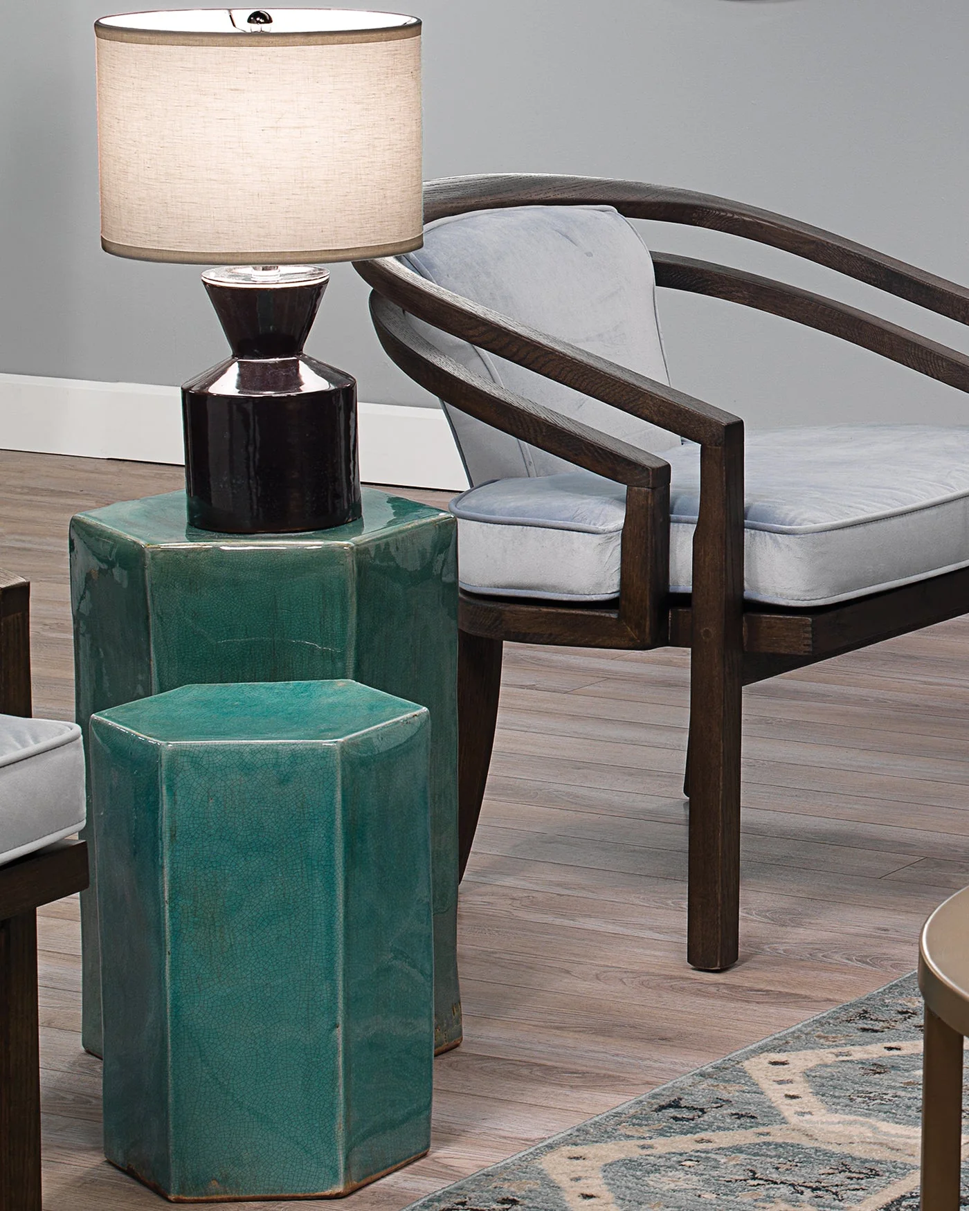 Porto Side Table Blue - Small - Image 2
