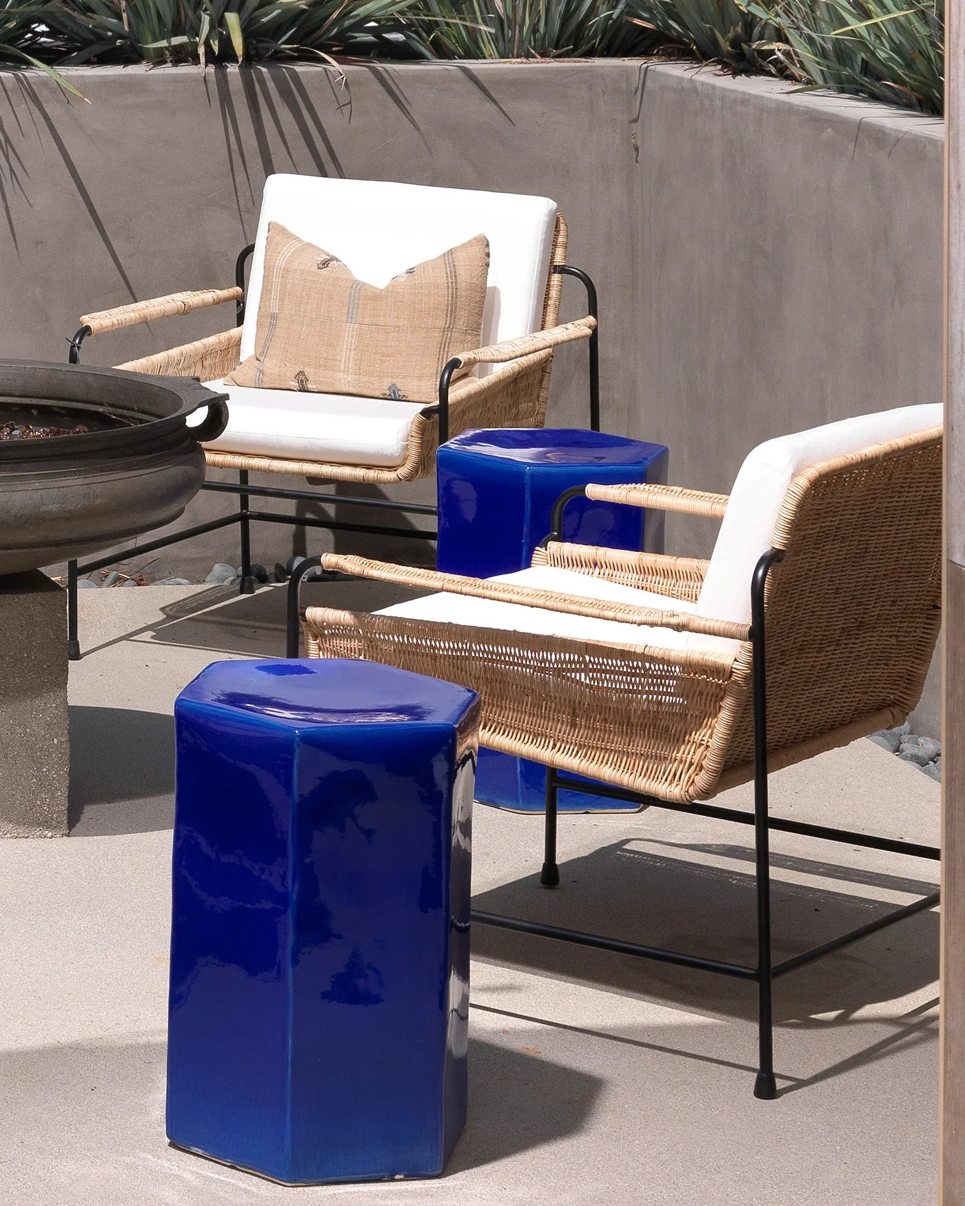 Porto Side Table Cobalt Blue - Large - Image 2
