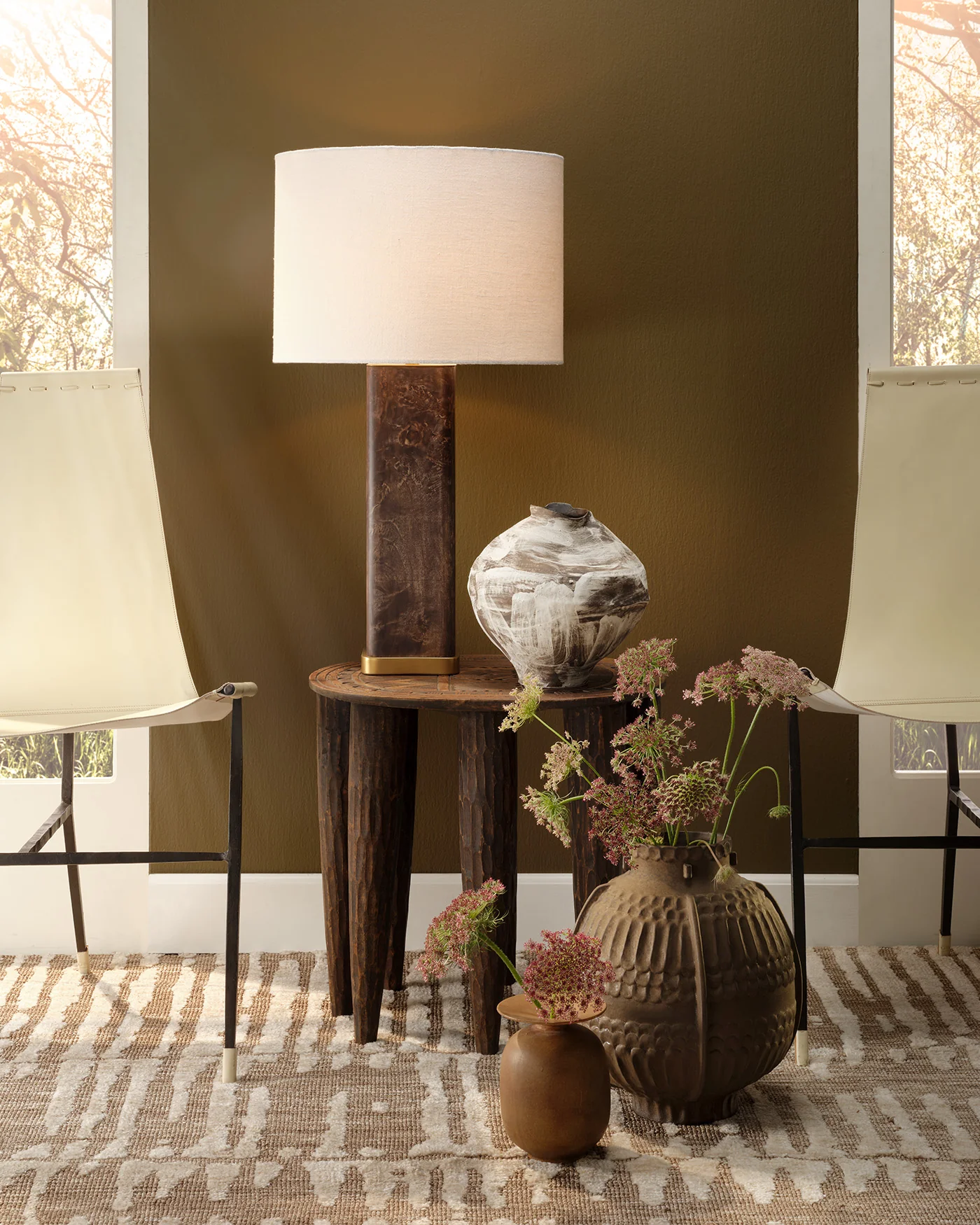 Preston Table Lamp - Burl Wood - Image 2