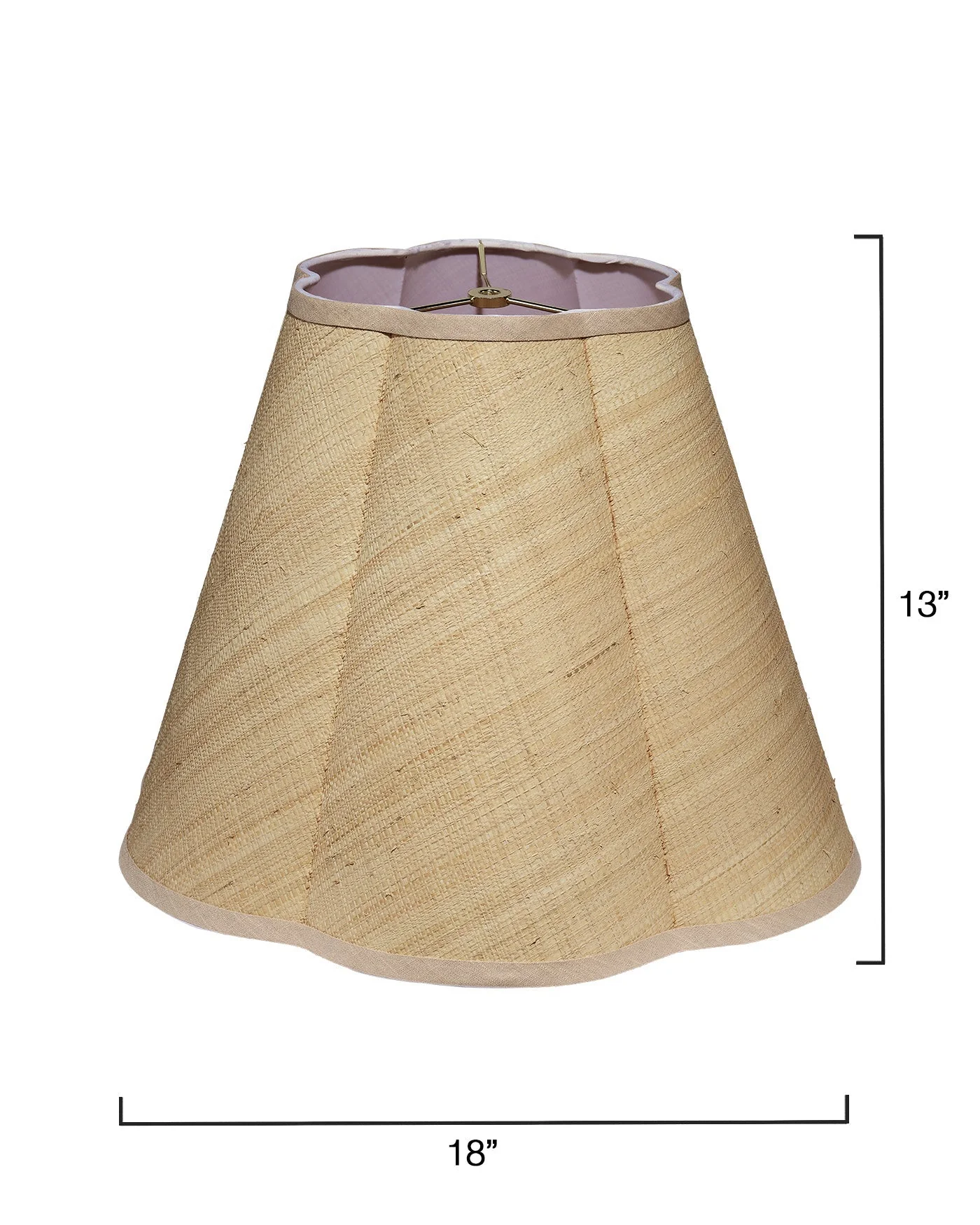 Raffia Scalloped Lamp Shade - Image 5