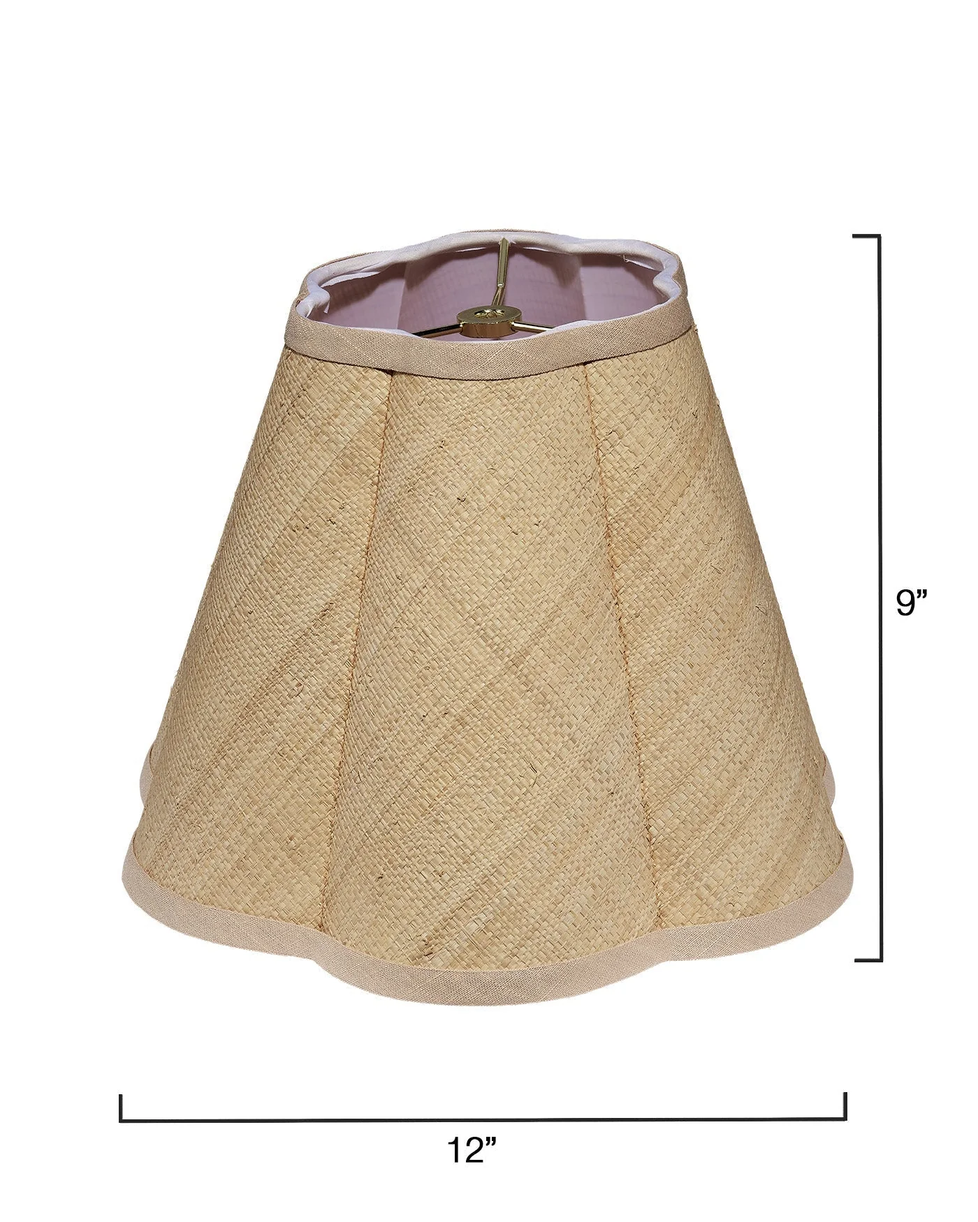 Raffia Scalloped Lamp Shade - Image 5