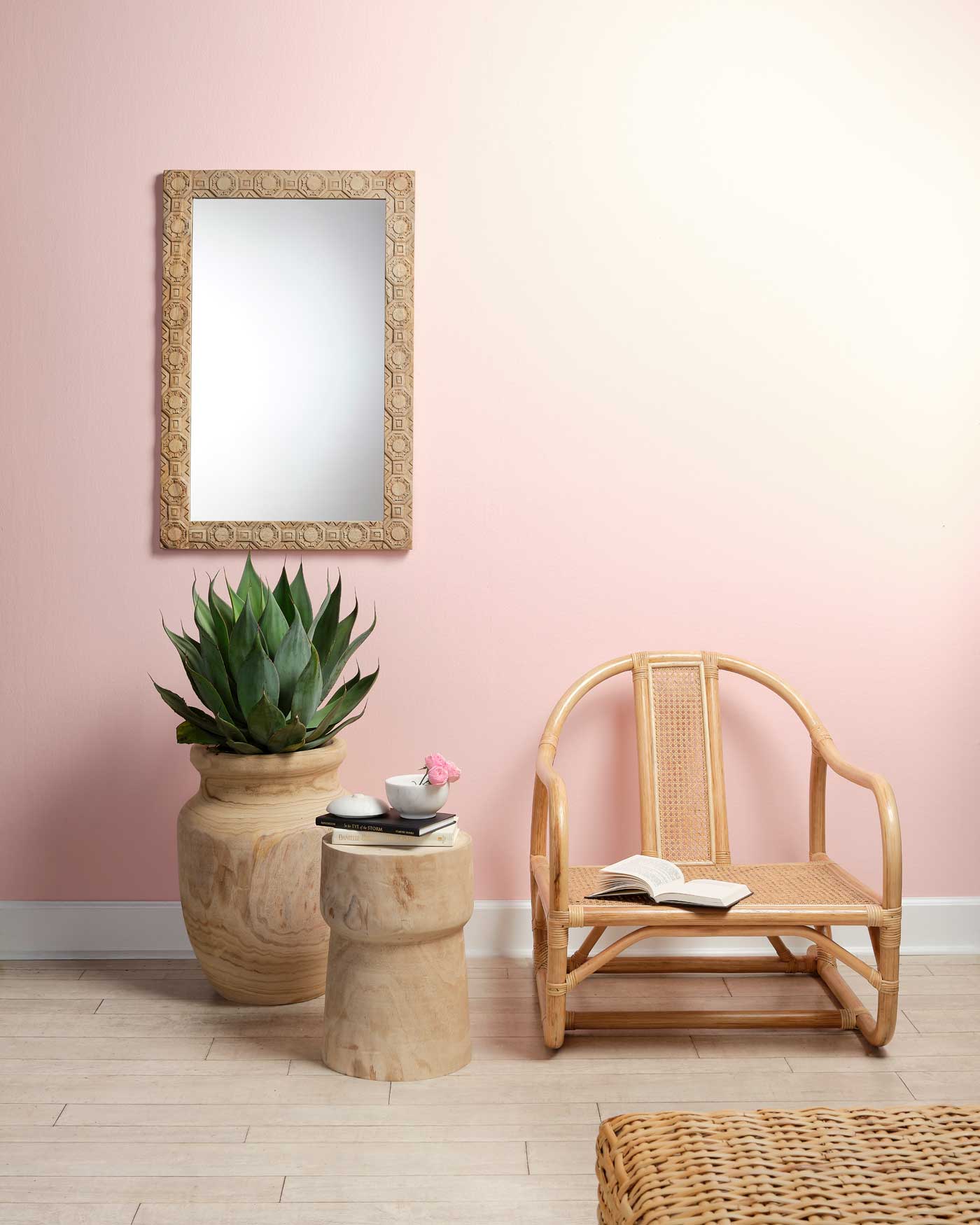 Relief Carved Rectangle Mirror - Image 2