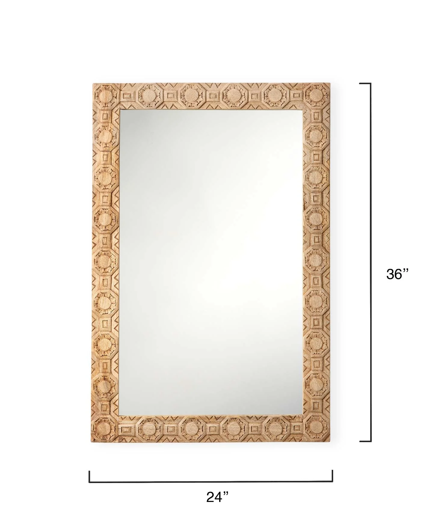 Relief Carved Rectangle Mirror - Image 6