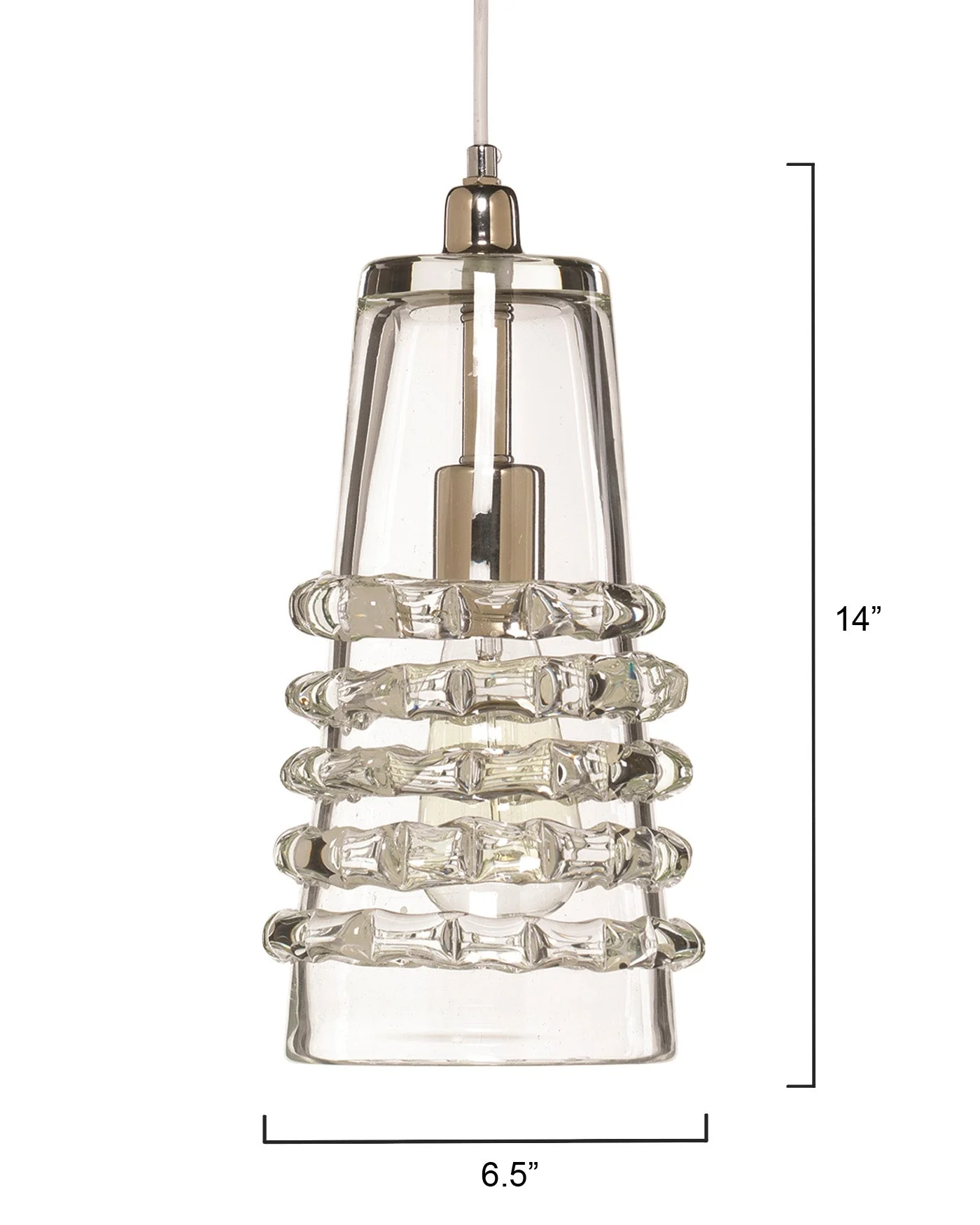 Ribbon Pendant Clear - Long - Image 4