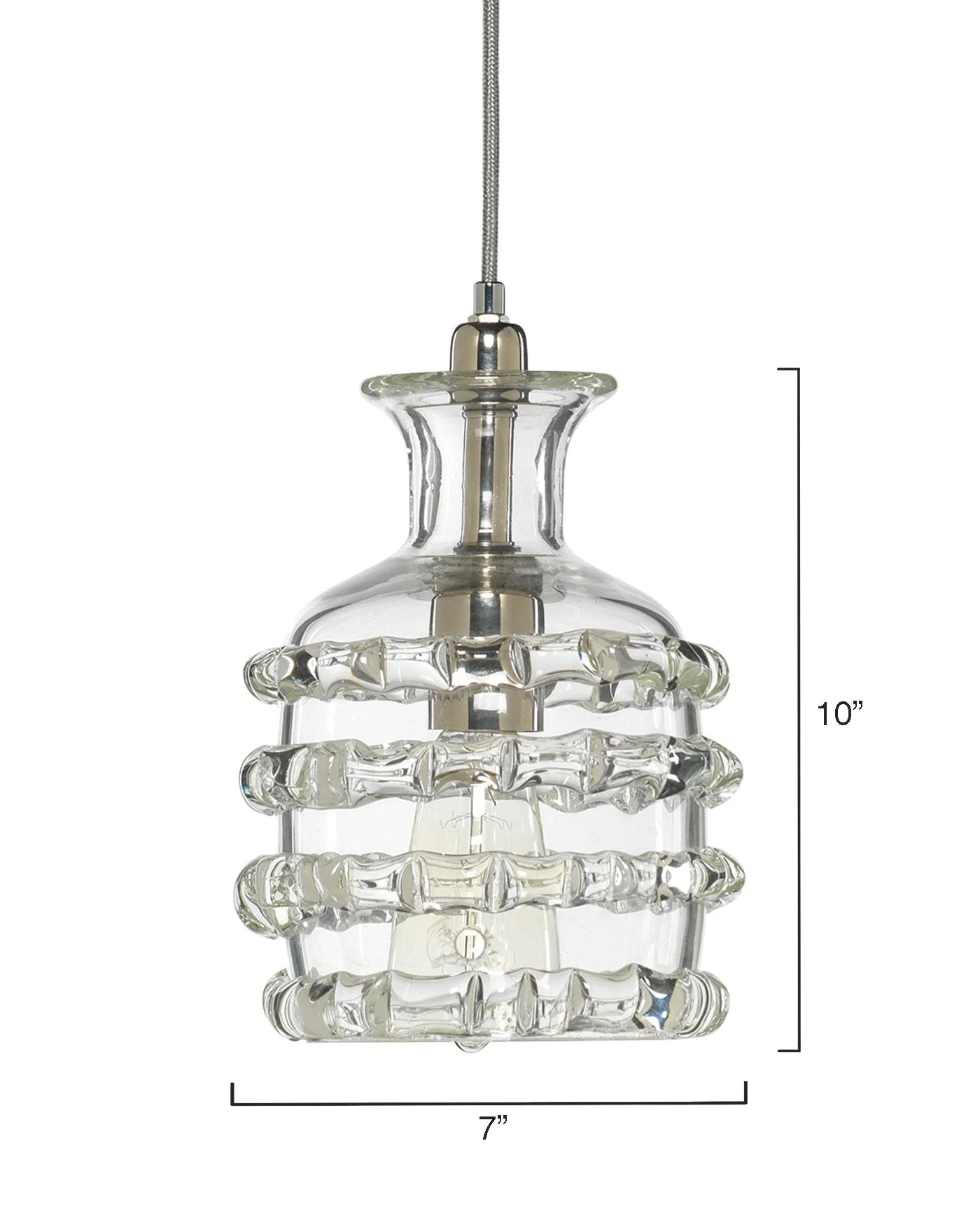 Ribbon Pendant Clear - Small - Image 4