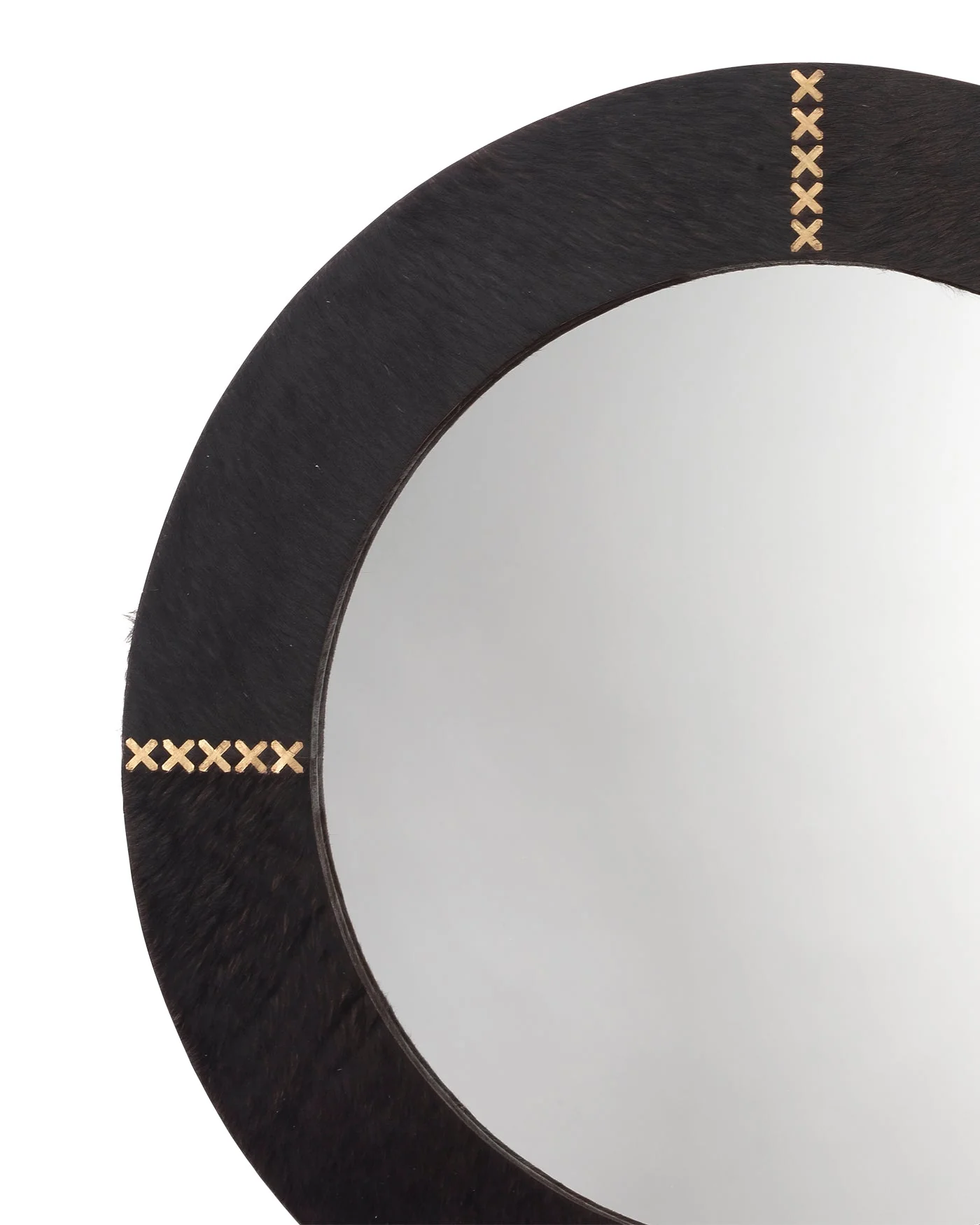 Round Cross Stitch Mirror Espresso - Image 3