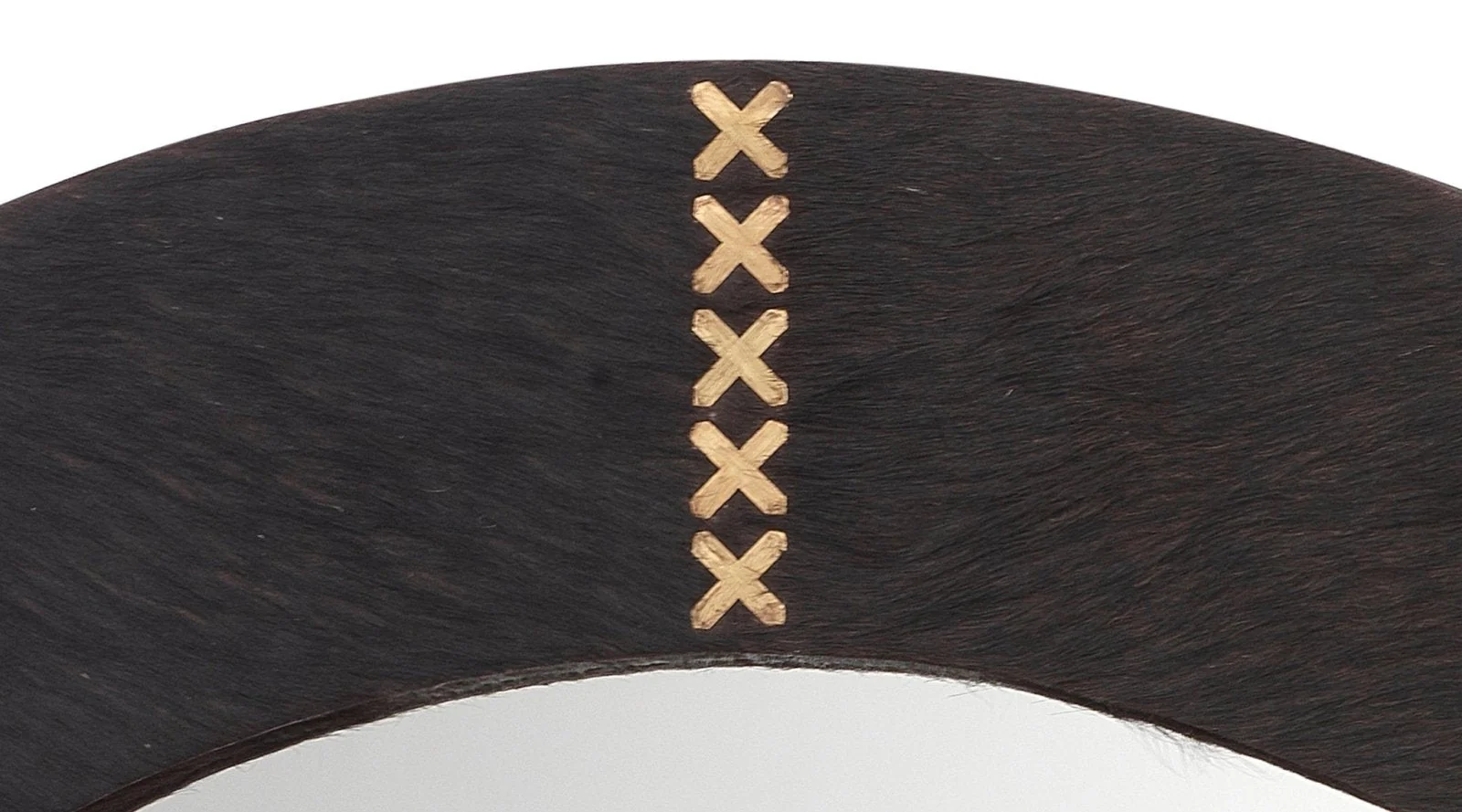 Round Cross Stitch Mirror Espresso - Image 6
