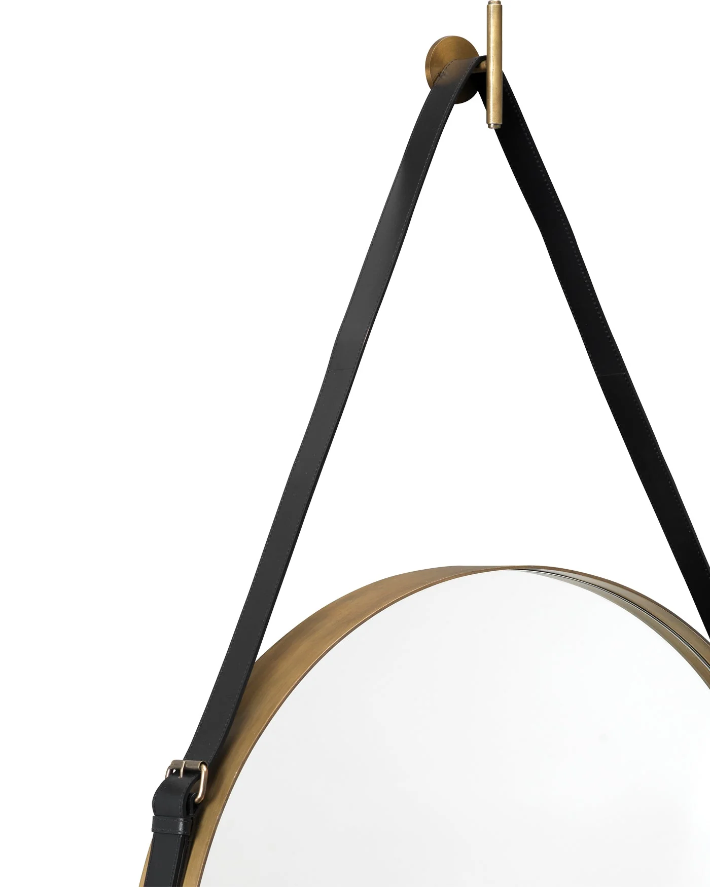 Round Mirror Brass - Large - Image 3