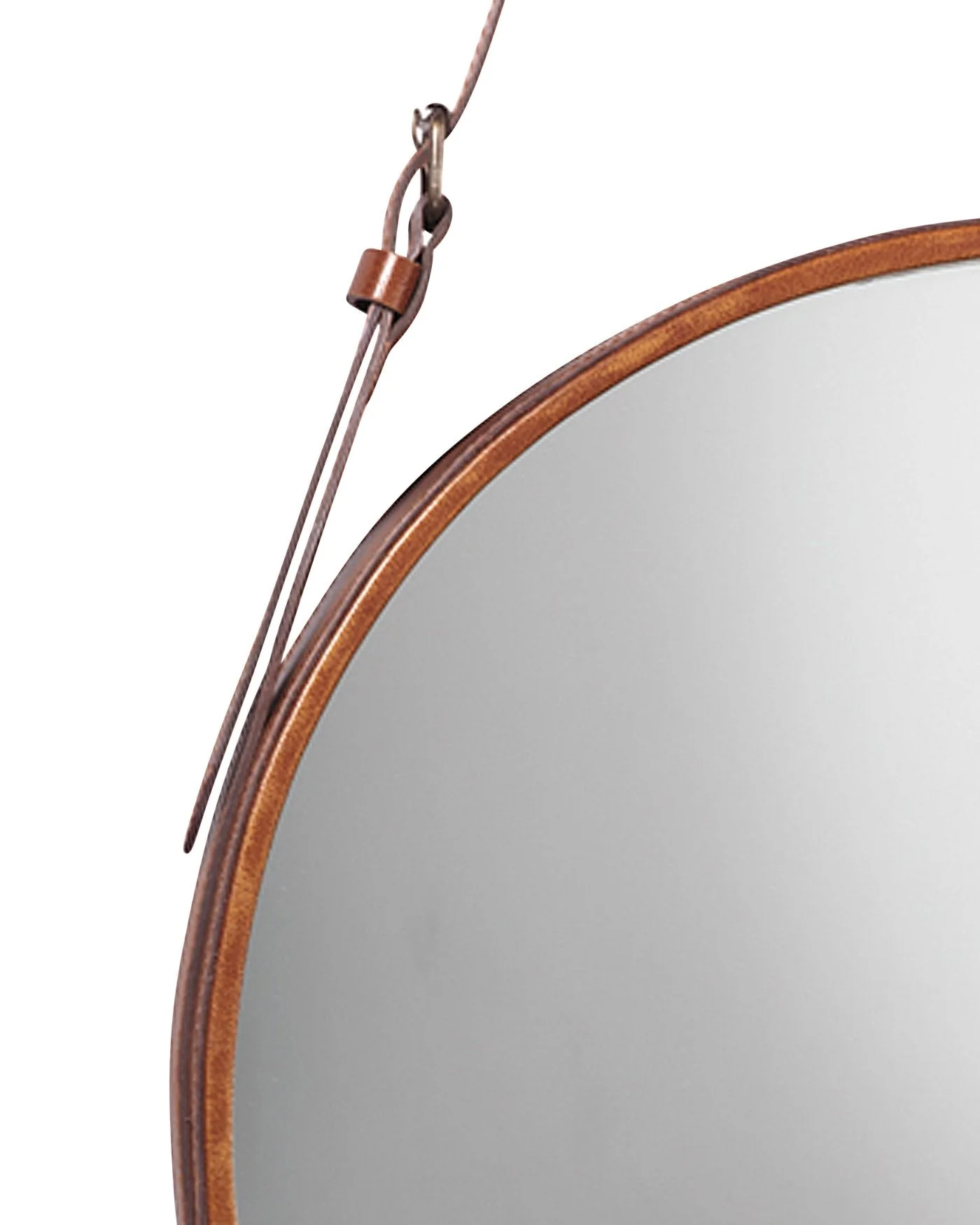 Round Mirror Leather - Large - Image 3