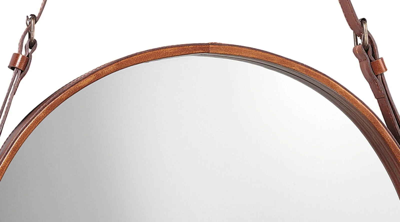 Round Mirror Leather - Large - Image 5
