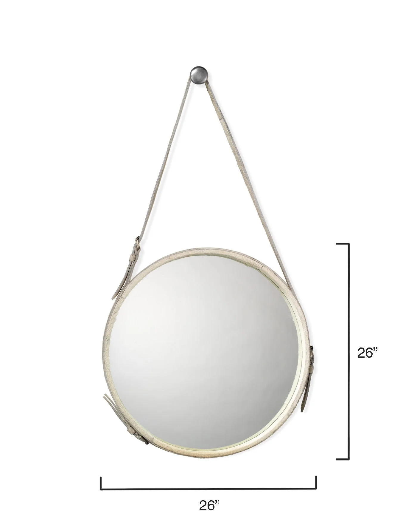 Round Mirror White - Large - Image 6