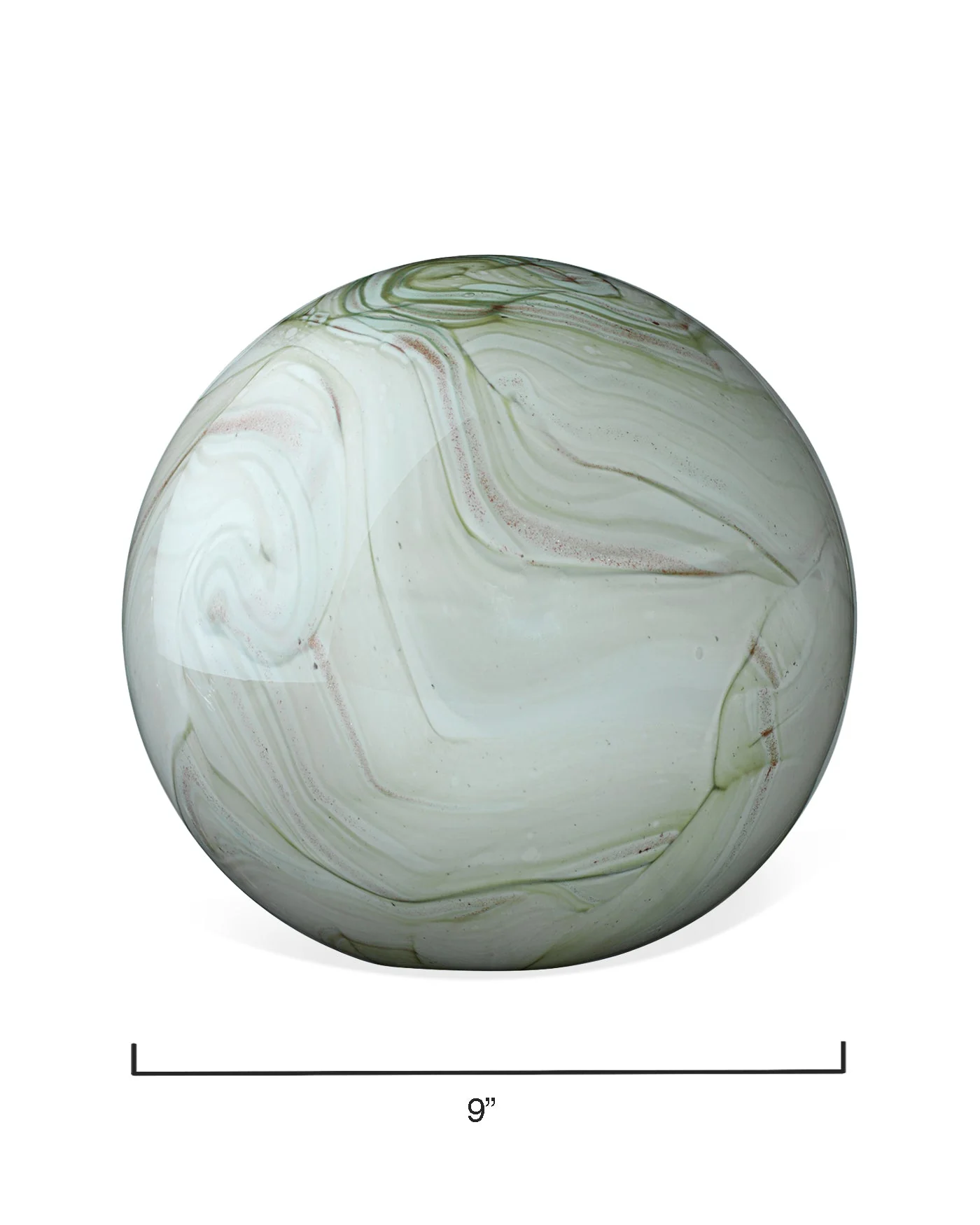Sage Swirl Cosmos Glass Spheres (Set Of 2) - Image 4