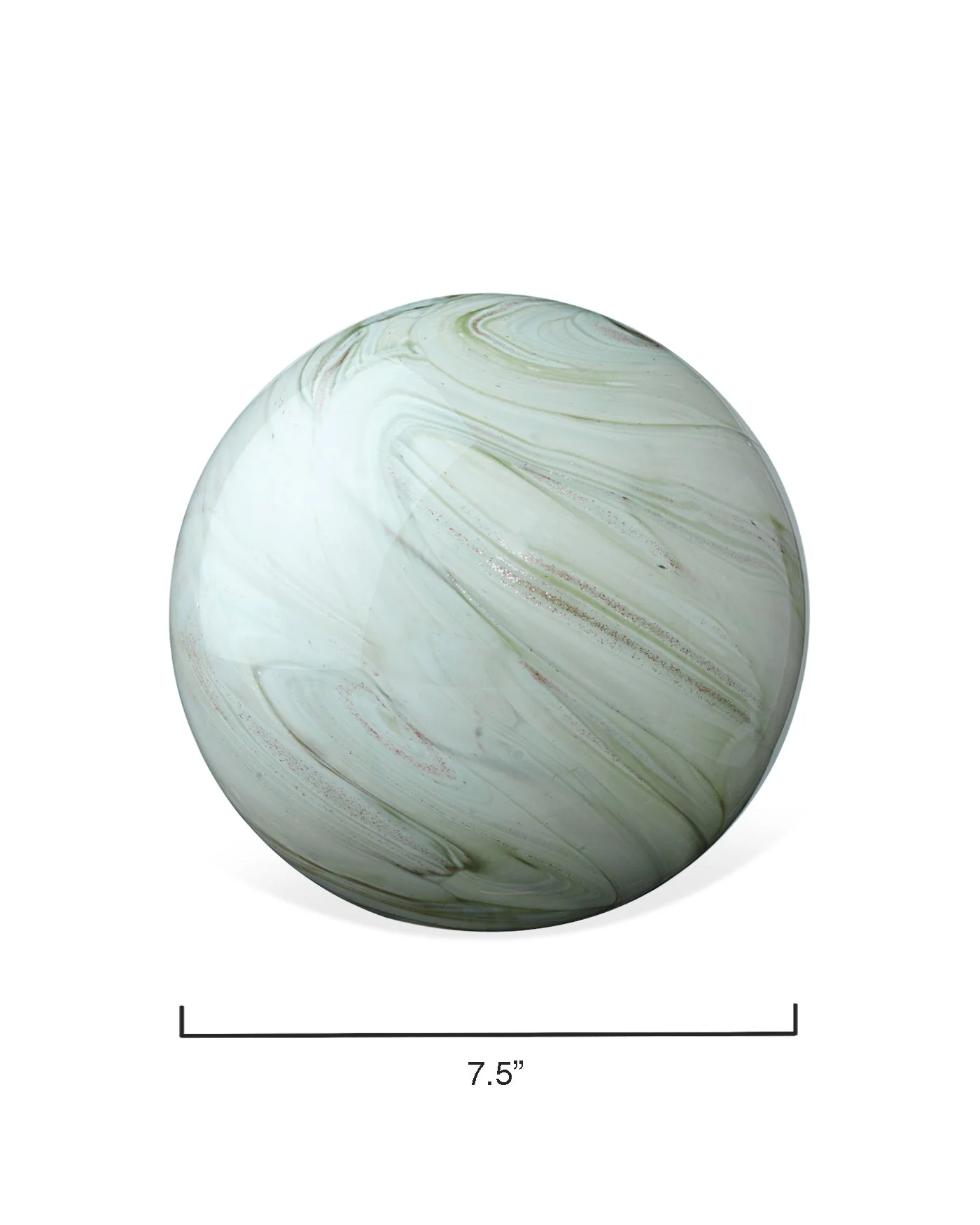 Sage Swirl Cosmos Glass Spheres (Set Of 2) - Image 5