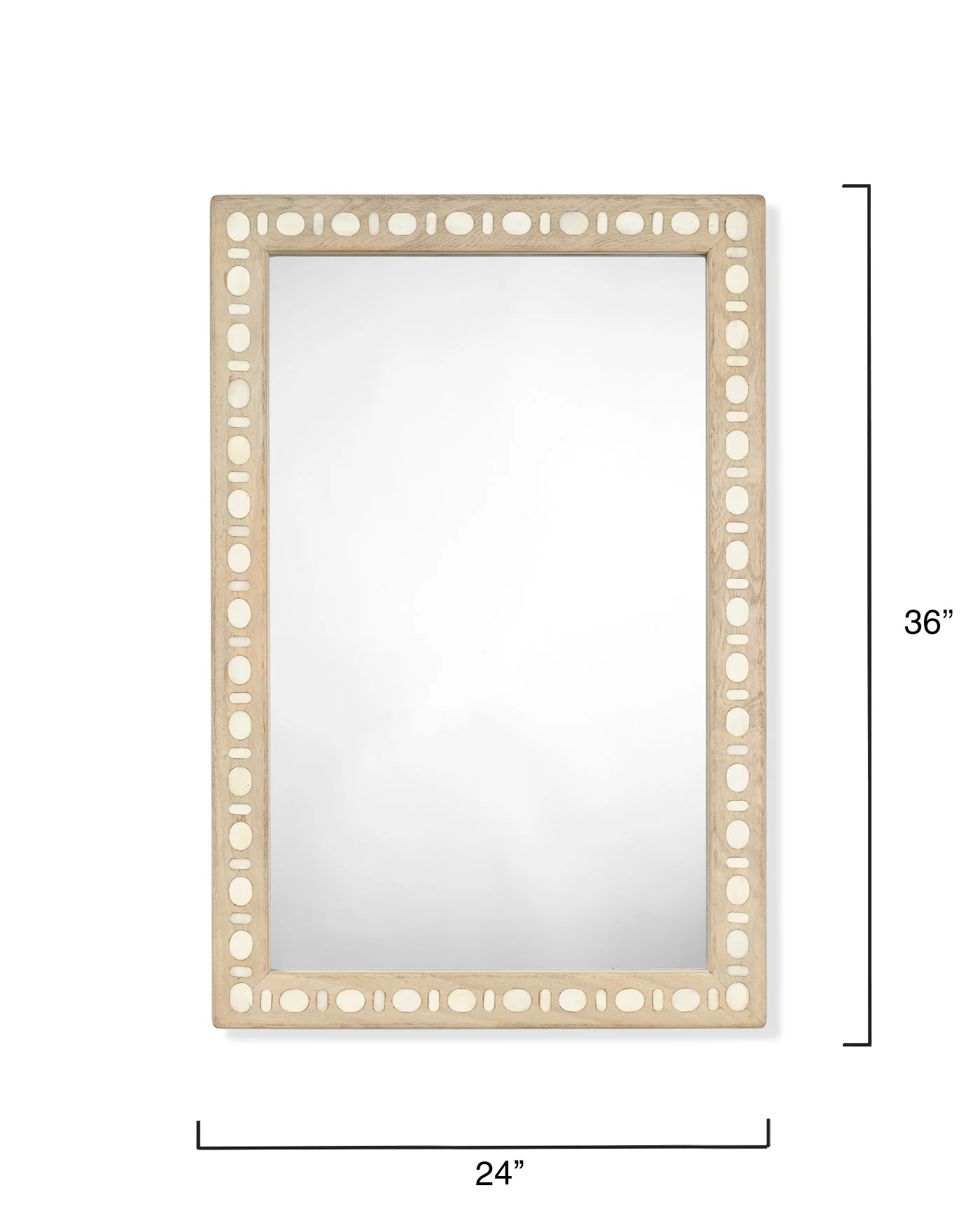 Sama Wood & Bone Inlay Mirror - Image 5