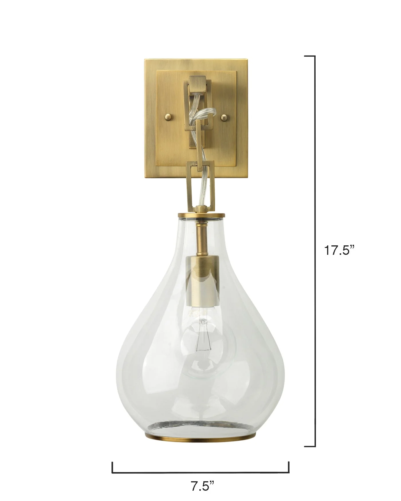 Tear Drop Wall Sconce - Brass - Image 7