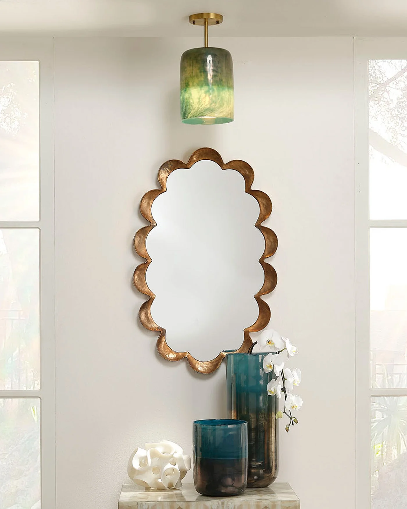 Vapor Semi-Flush Mount - Aqua - Image 2